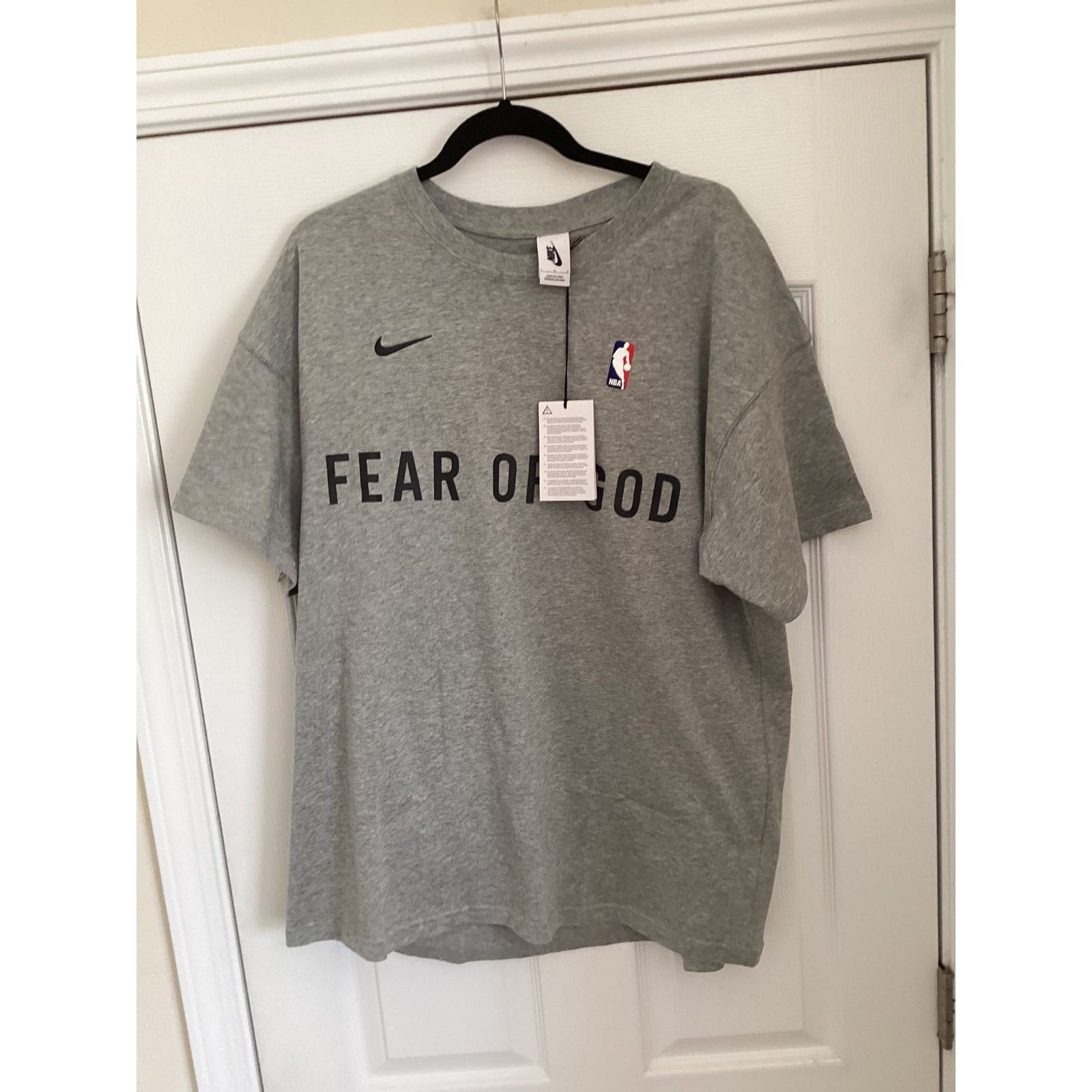 nike fear of god t shirt black