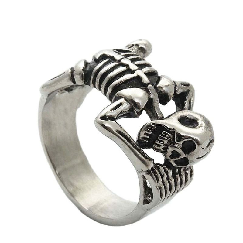 Jewelry Gothic Skull Metal Rings Size ONE SIZE - 1 Thumbnail