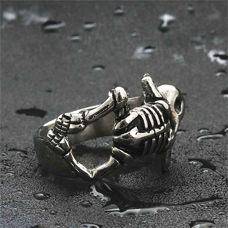 Jewelry Gothic Skull Metal Rings Size ONE SIZE - 6 Thumbnail