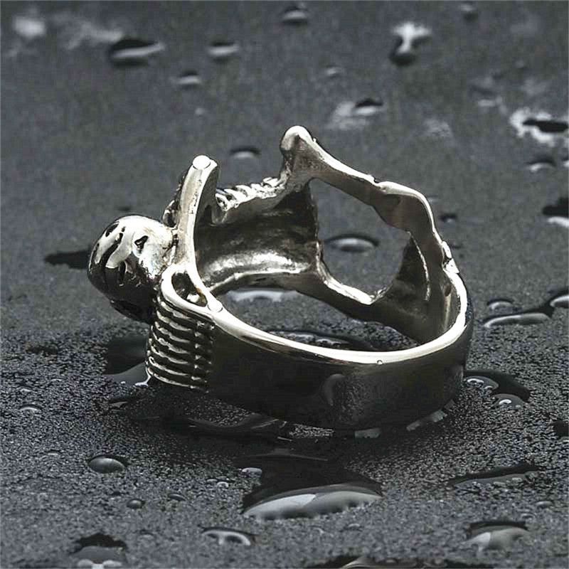 Jewelry Gothic Skull Metal Rings Size ONE SIZE - 7 Thumbnail