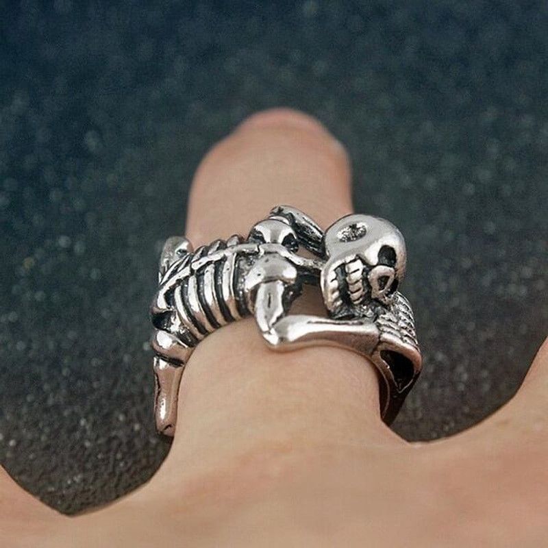Jewelry Gothic Skull Metal Rings Size ONE SIZE - 2 Thumbnail