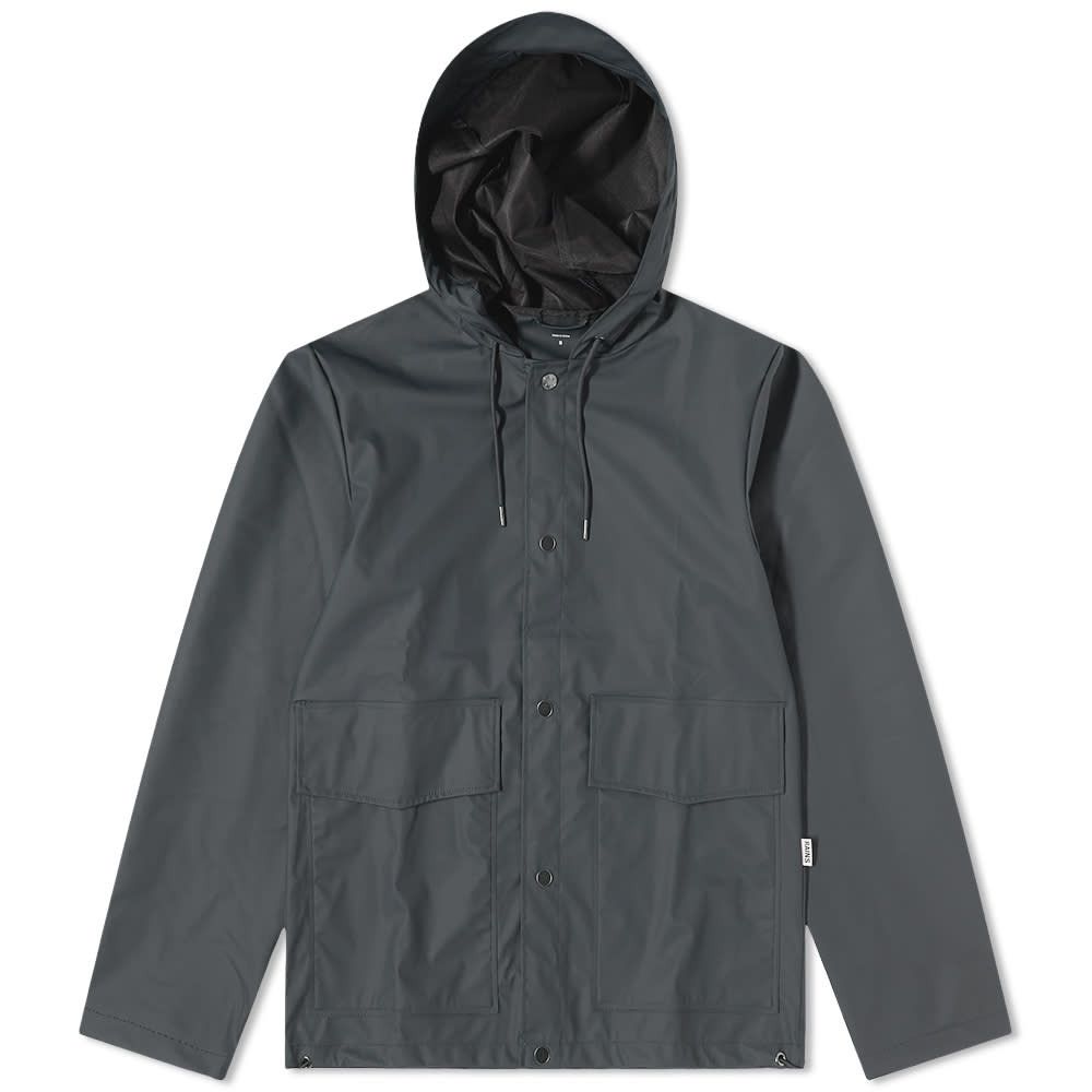 Rains RAINS SHORT HOODED COAT Size S / US 4 / IT 40 - 1 Thumbnail