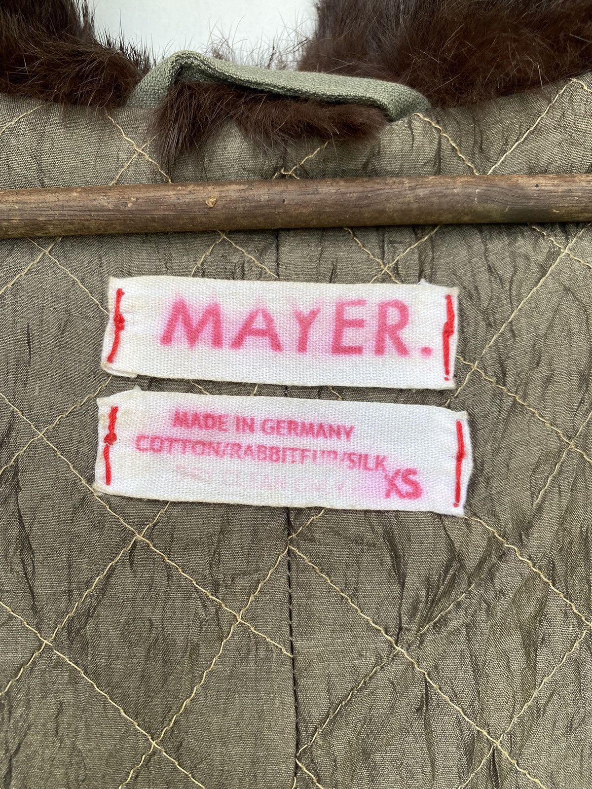 DAVID NAMAN MAYER LONG JACKET RABBIT FUR MULTI POCKET DESIGN Size XS / US 0-2 / IT 36-38 - 10 Thumbnail