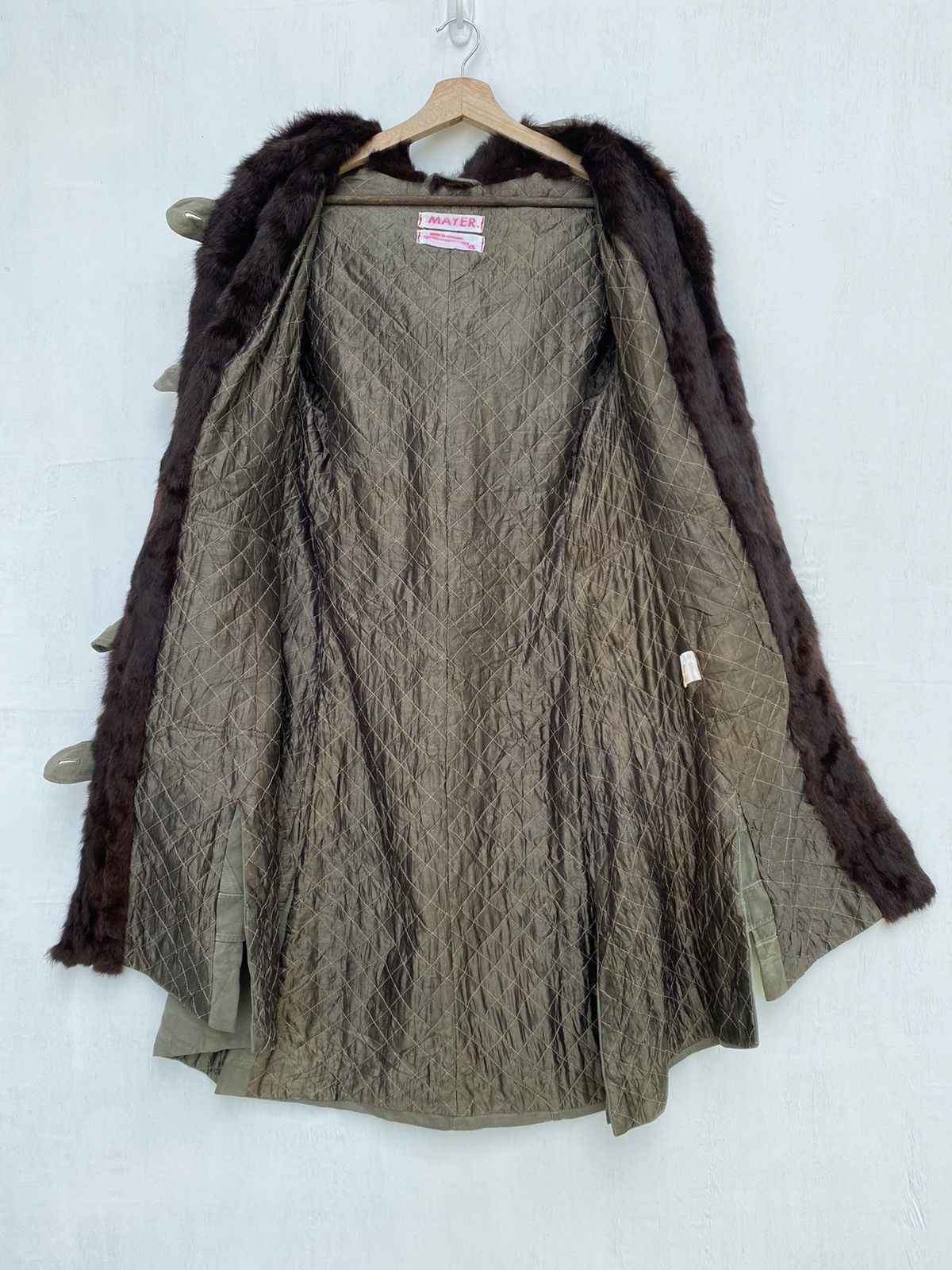 DAVID NAMAN MAYER LONG JACKET RABBIT FUR MULTI POCKET DESIGN Size XS / US 0-2 / IT 36-38 - 9 Thumbnail