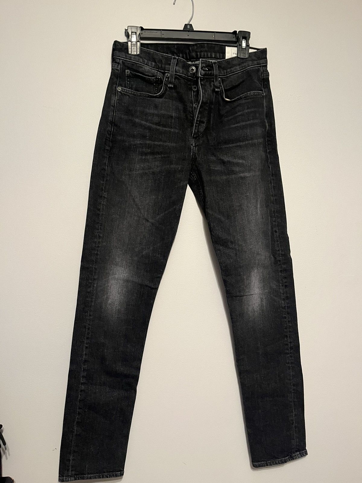 Rag & Bone black distressed denim