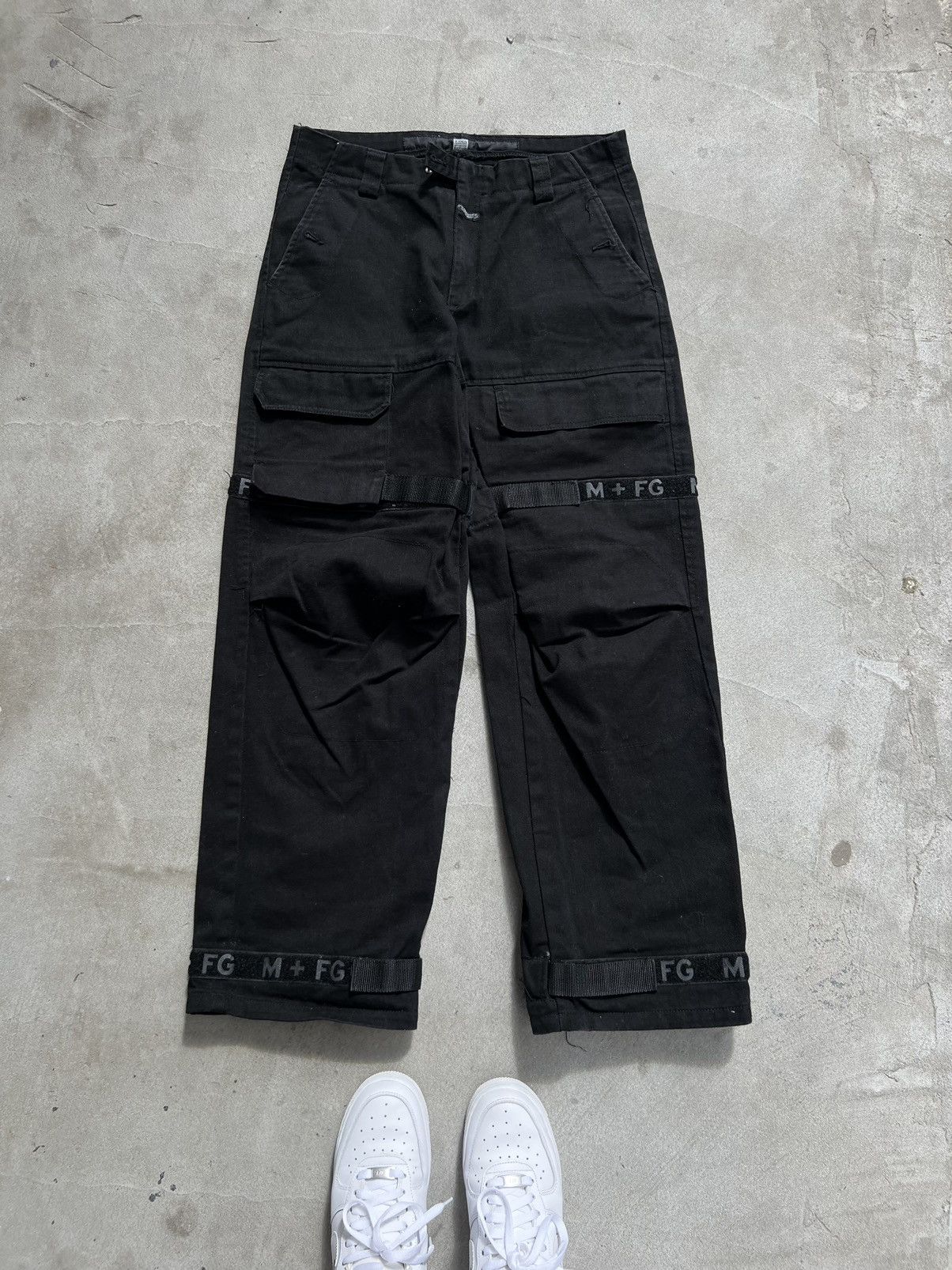 image of Avant Garde x Marithe Francois Girbaud Cargo Baggy Jeans in Black, Men's (Size 34)