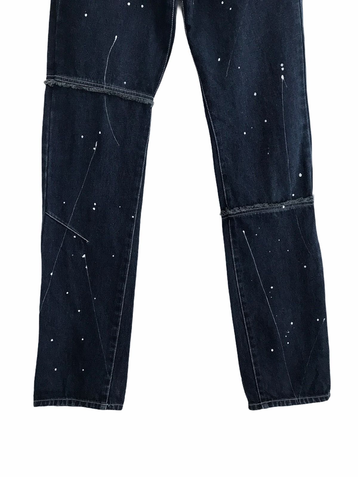 Japanese Brand Vache Hagi Patchwork Paint Splatter Slim Jeans Size US 28 / EU 44 - 3 Thumbnail