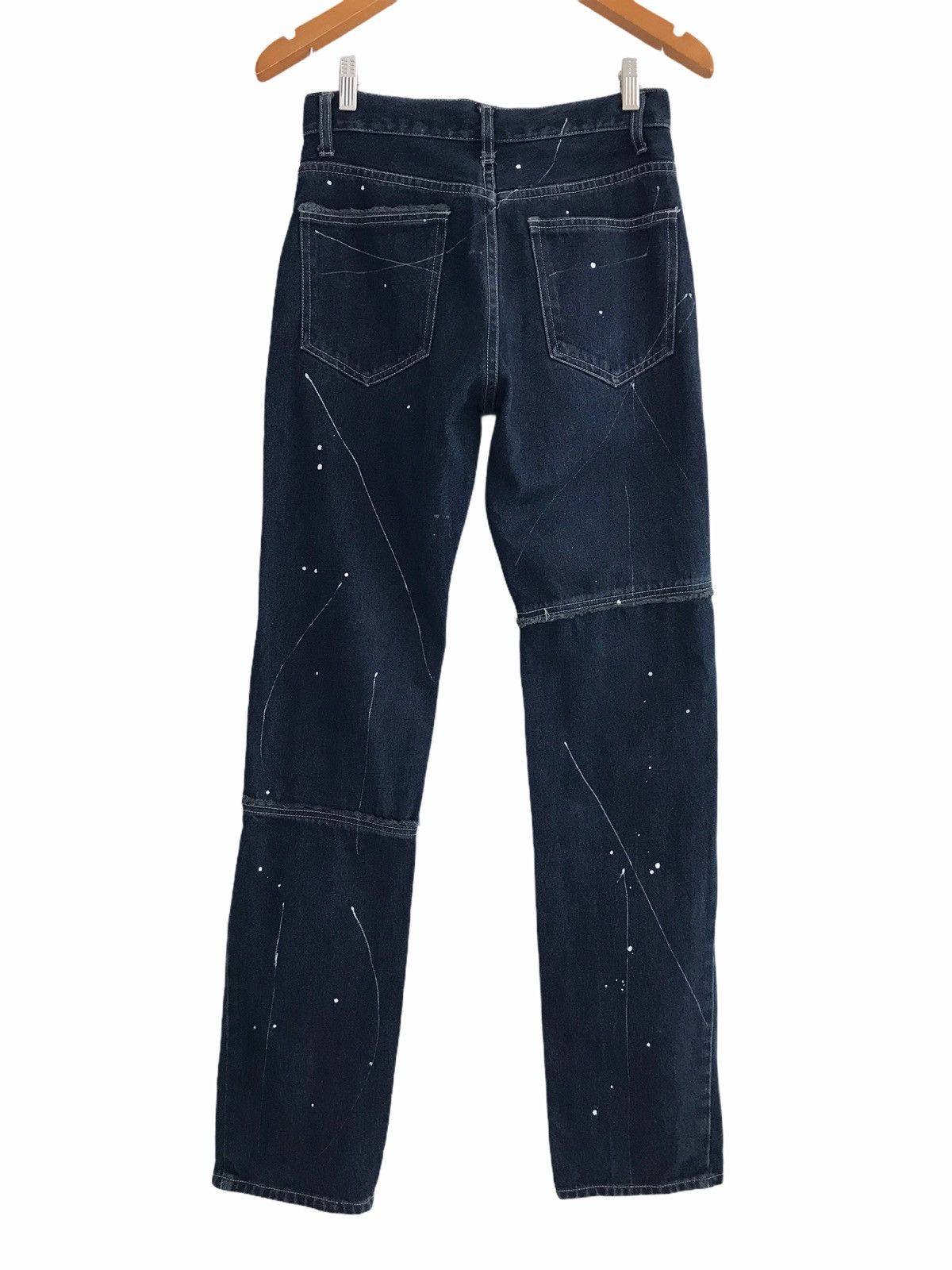Japanese Brand Vache Hagi Patchwork Paint Splatter Slim Jeans Size US 28 / EU 44 - 4 Thumbnail