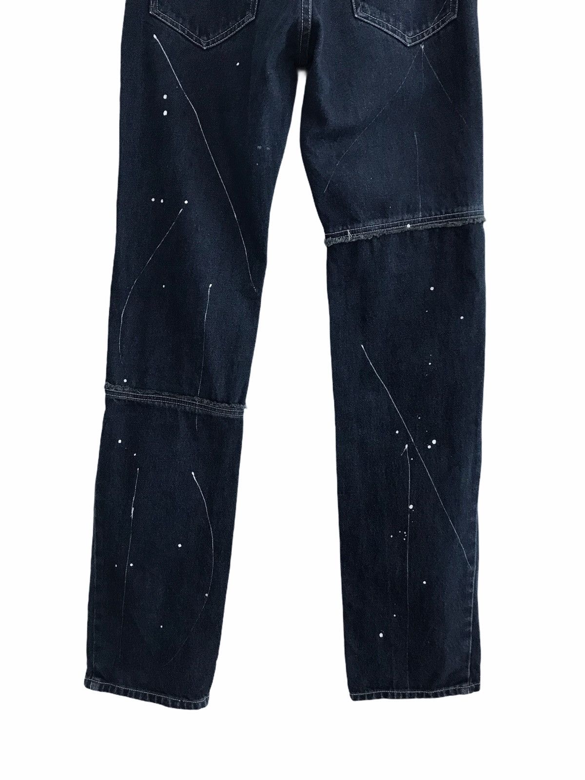 Japanese Brand Vache Hagi Patchwork Paint Splatter Slim Jeans Size US 28 / EU 44 - 6 Thumbnail