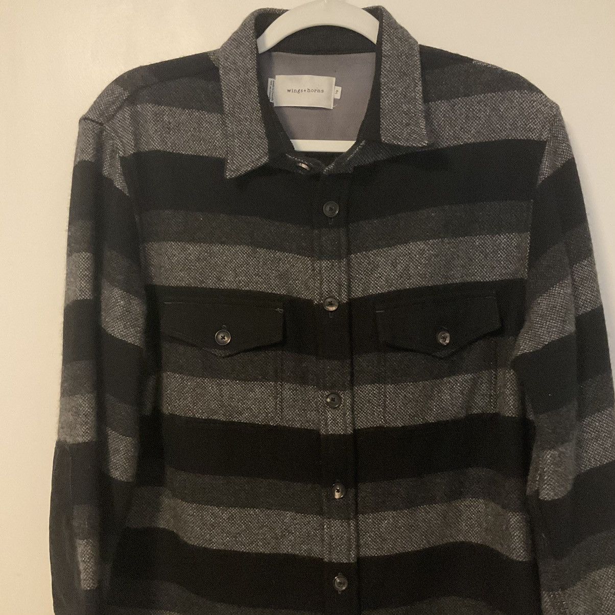 Wings + Horns Wings + Horns Elbow Patch Plaid Flannel Size US L / EU 52-54 / 3 - 2 Thumbnail