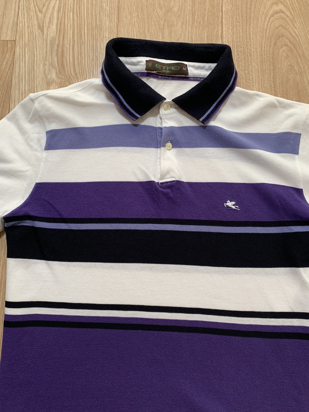 Etro Etro Milano Striped Polo T-Shirt Size M Size US M / EU 48-50 / 2 - 3 Thumbnail