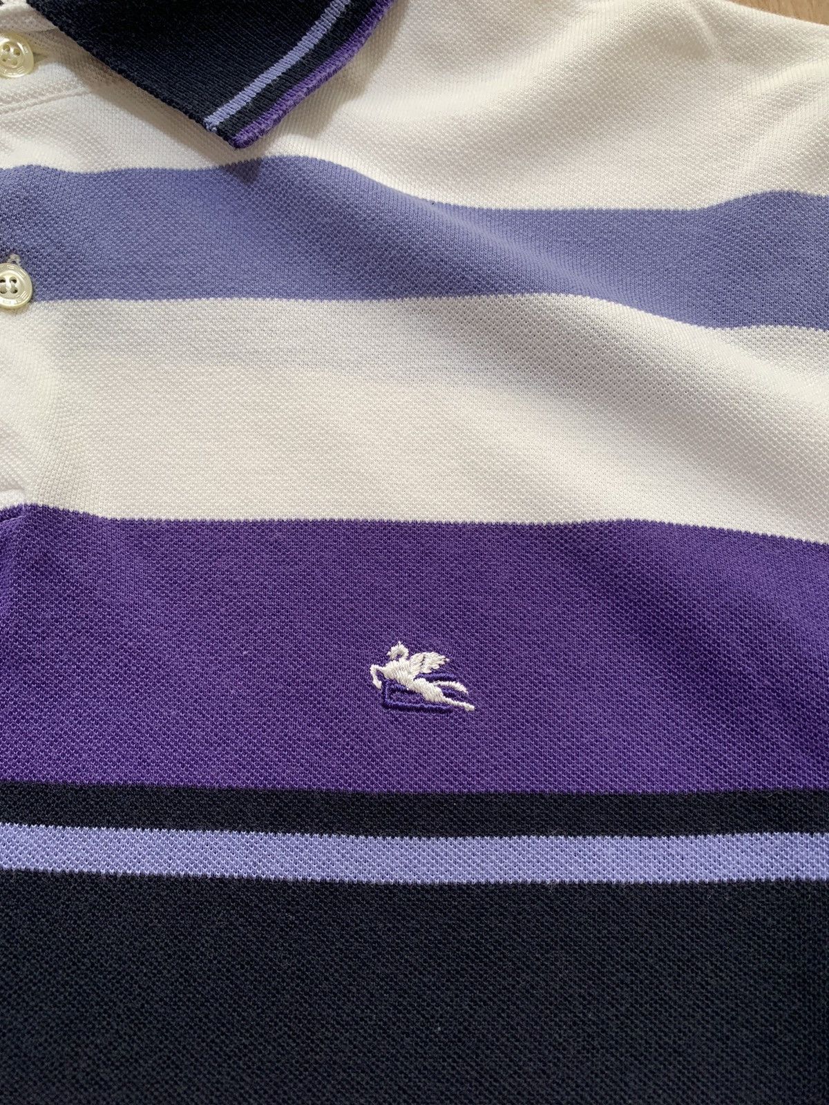 Etro Etro Milano Striped Polo T-Shirt Size M Size US M / EU 48-50 / 2 - 4 Thumbnail