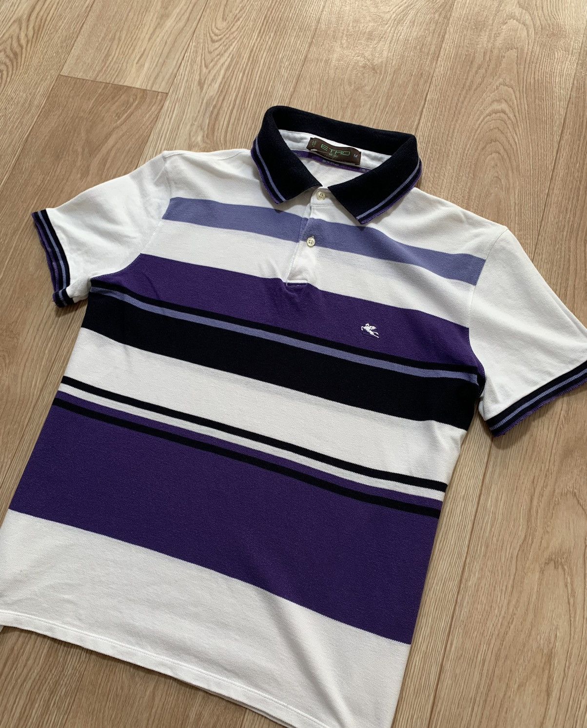 Etro Etro Milano Striped Polo T-Shirt Size M Size US M / EU 48-50 / 2 - 2 Thumbnail