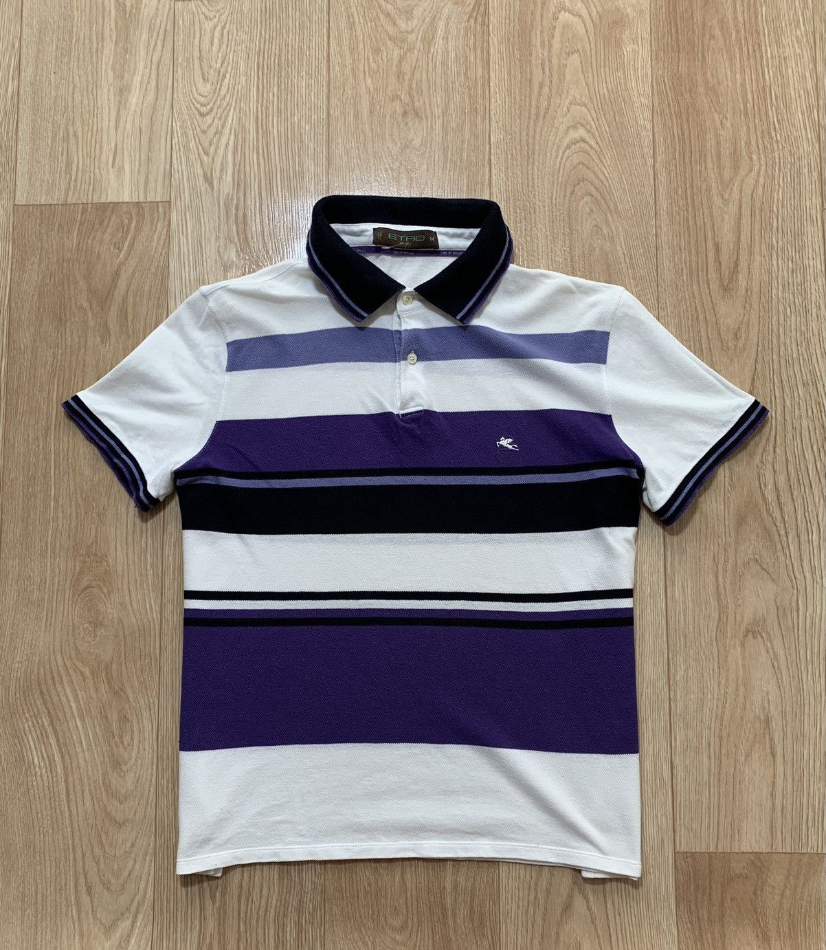 Etro Etro Milano Striped Polo T-Shirt Size M Size US M / EU 48-50 / 2 - 1 Thumbnail