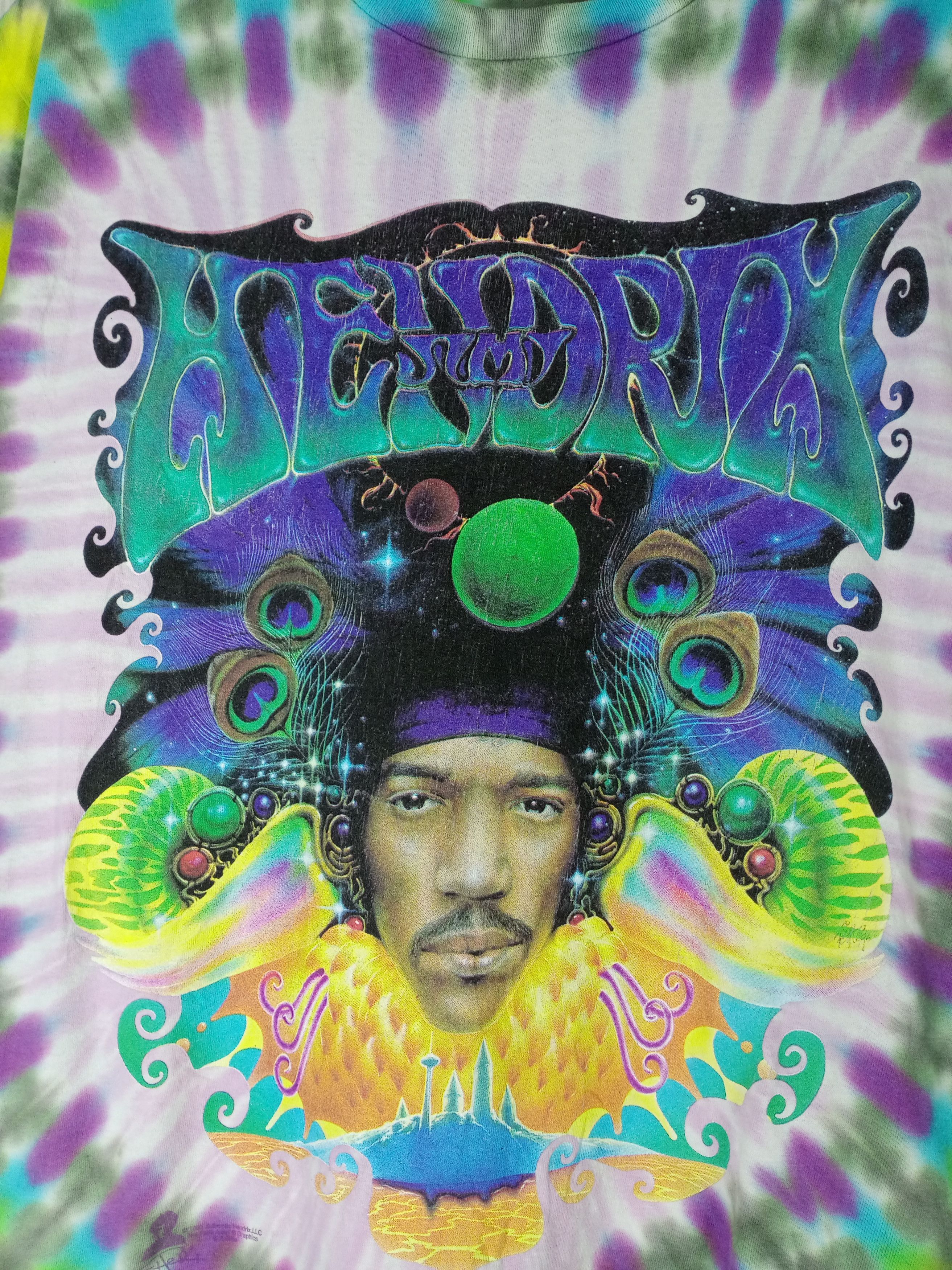 Jimi Hendrix Rare Vintage 1993 Jimi Hendrix Tie Dye Tshirt Size US M / EU 48-50 / 2 - 4 Thumbnail