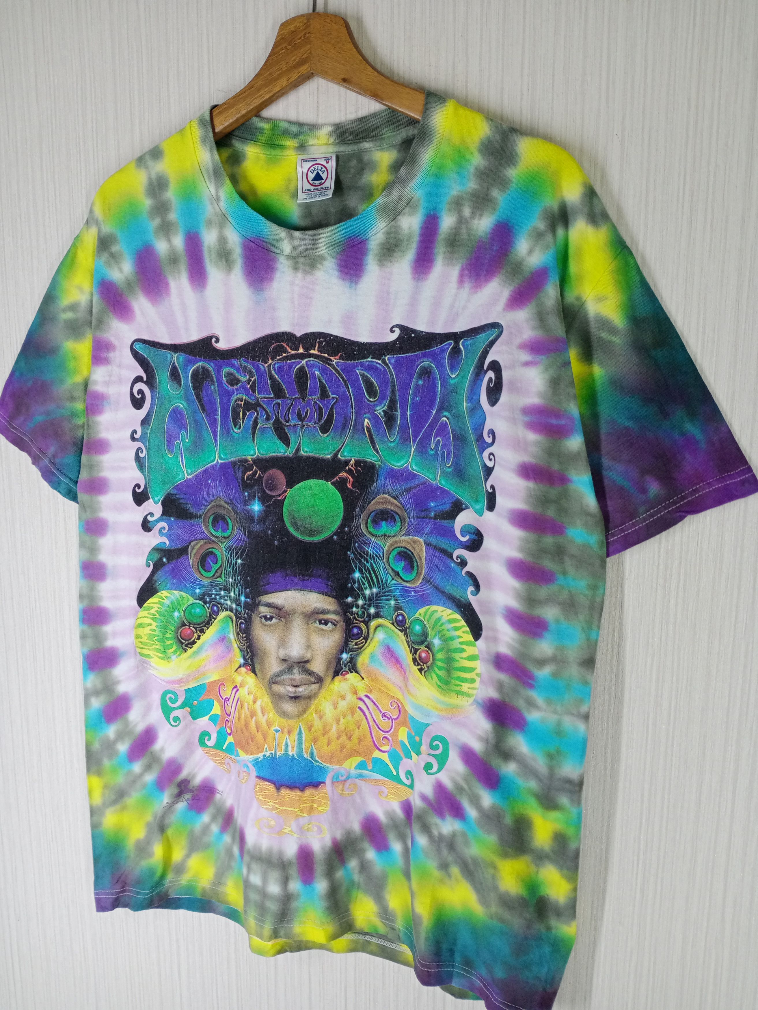 Jimi Hendrix Rare Vintage 1993 Jimi Hendrix Tie Dye Tshirt Size US M / EU 48-50 / 2 - 3 Thumbnail