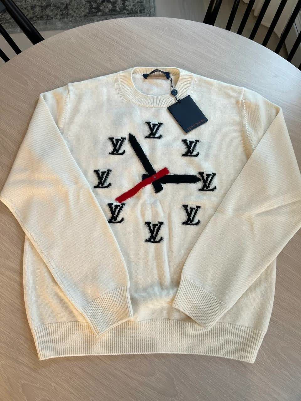 LOUIS VUITTON CLOCK INTARSIA SWEATER