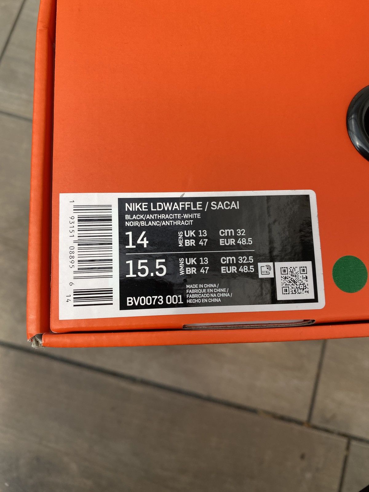 Nike × Sacai Sacai x LDV Waffle Black 2019 Size US 14 / EU 47 - 6 Thumbnail