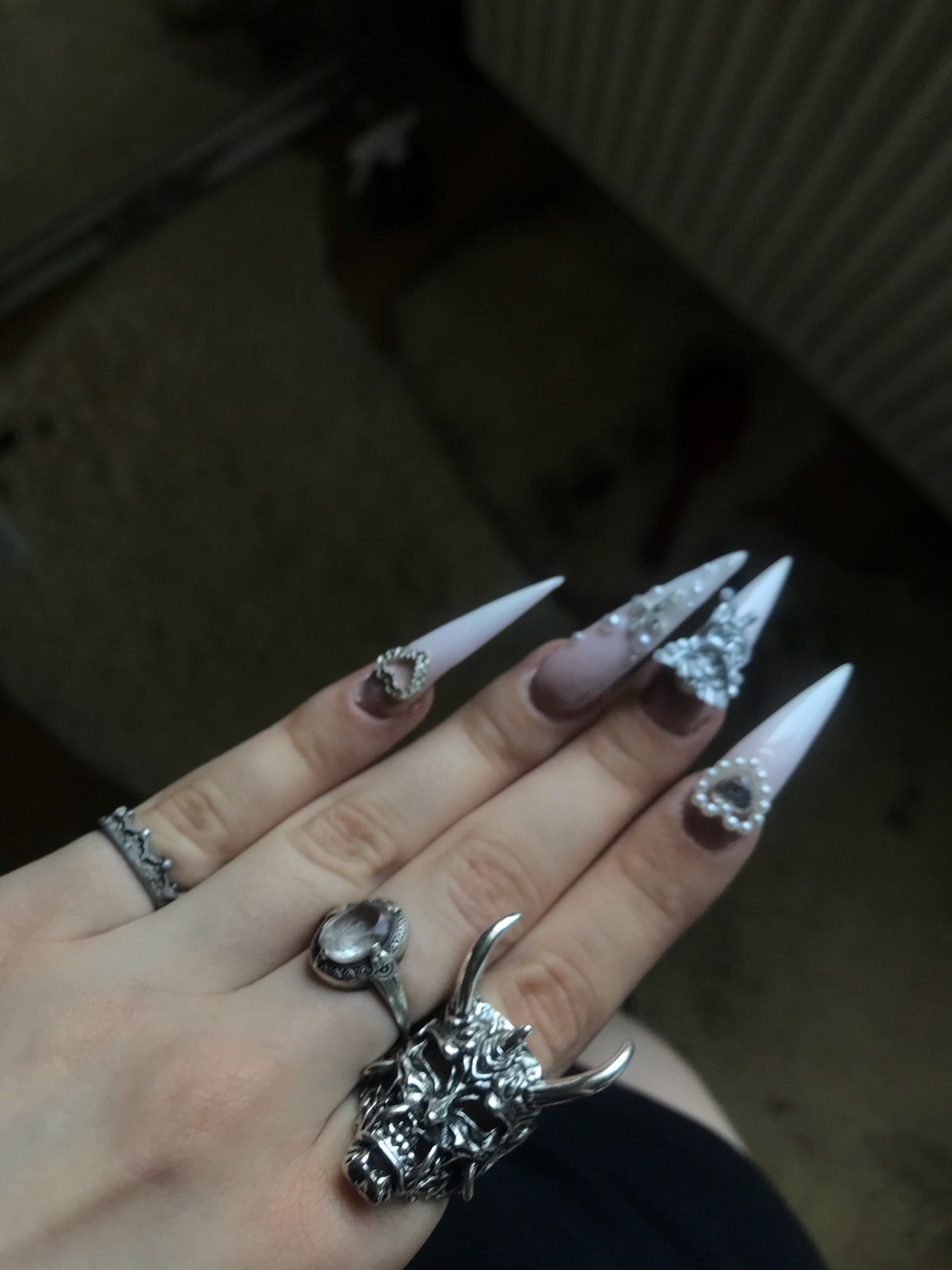Jewelry Demon Anger Skull Ring Size ONE SIZE - 4 Thumbnail
