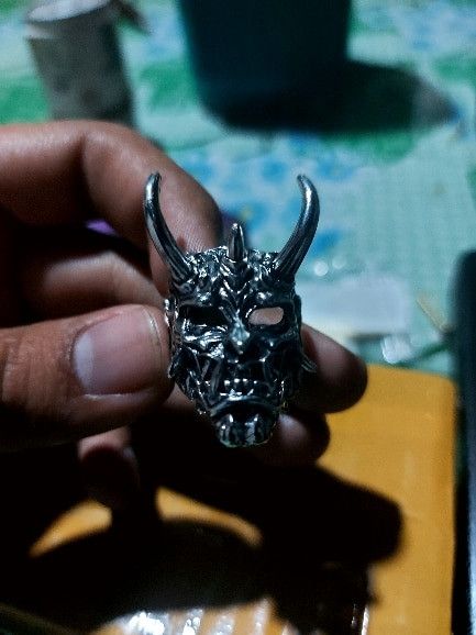 Jewelry Demon Anger Skull Ring Size ONE SIZE - 5 Thumbnail