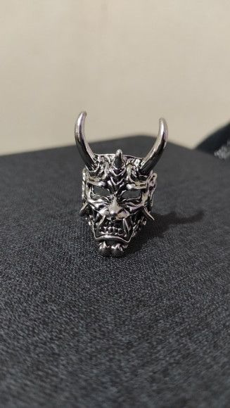 Jewelry Demon Anger Skull Ring Size ONE SIZE - 2 Thumbnail