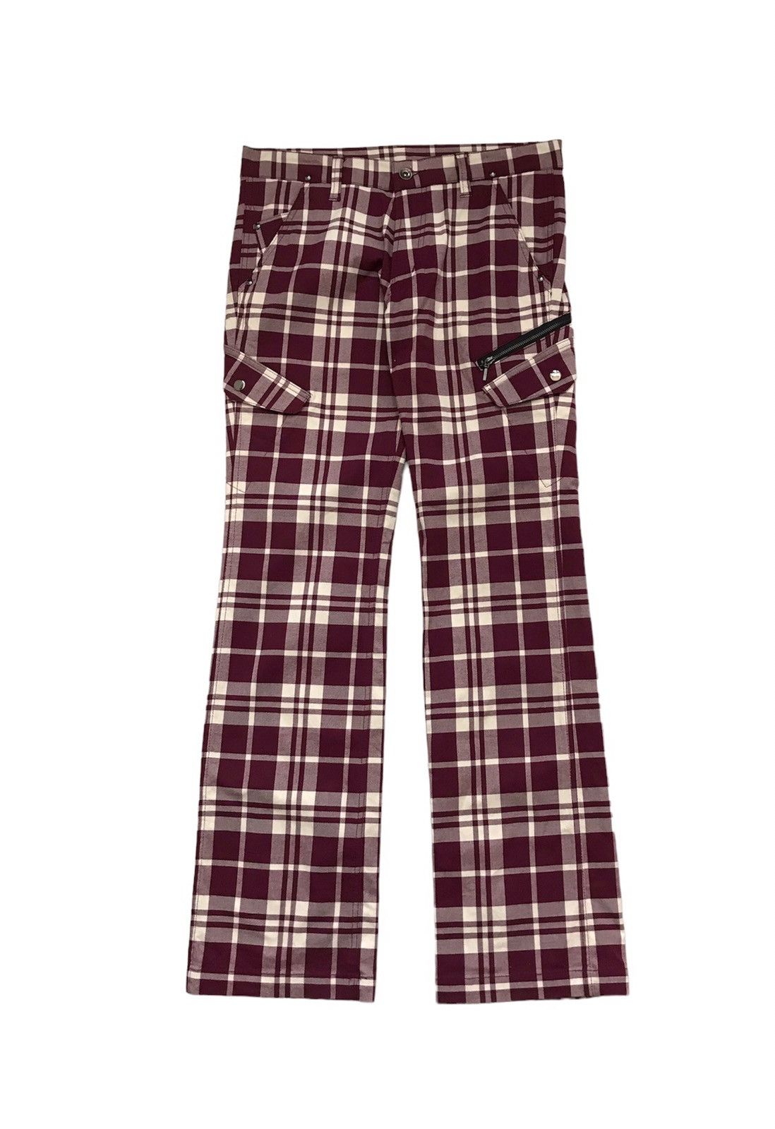 SEMANTIC DESIGN CHECKERED CARGO MULTIPOCKET TROUSER PANTS