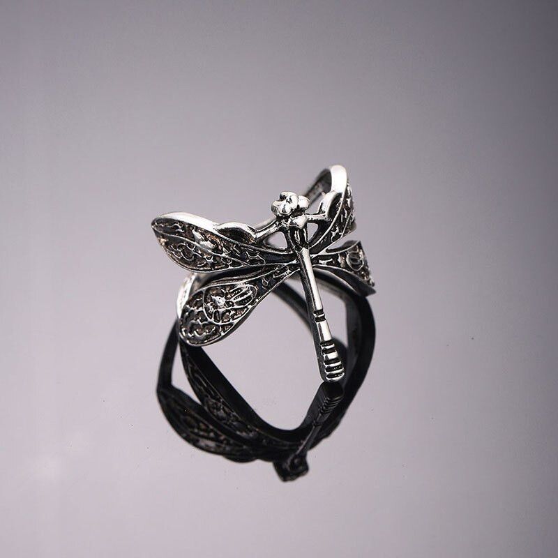 Jewelry Dragonfly Alloy Ring Size ONE SIZE - 4 Thumbnail