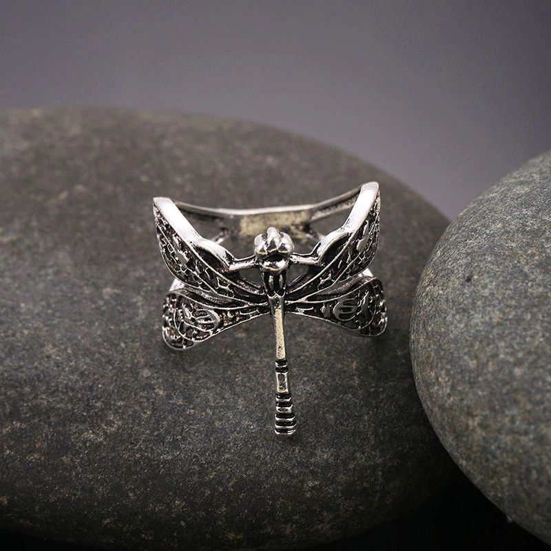 Jewelry Dragonfly Alloy Ring Size ONE SIZE - 3 Thumbnail