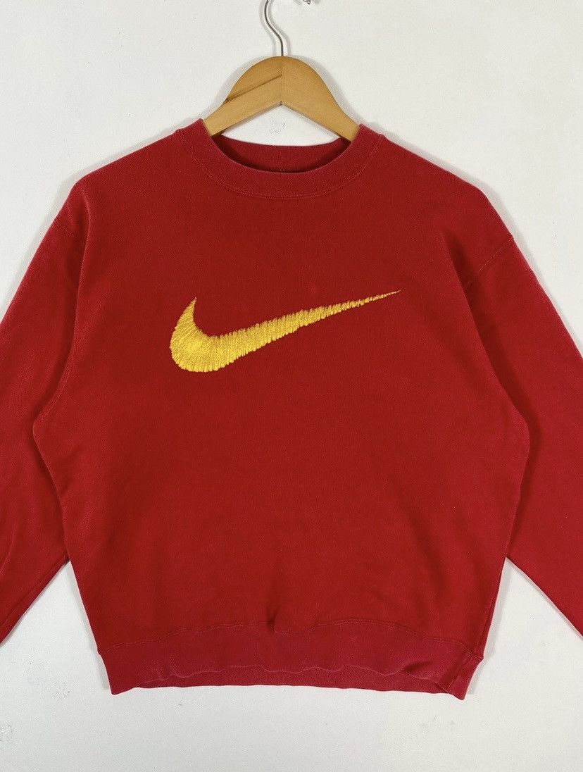 Nike × Vintage RARE‼️ VINTAGE 90s NIKE SWOOSH BIG LOGO Size US XL / EU 56 / 4 - 4 Thumbnail