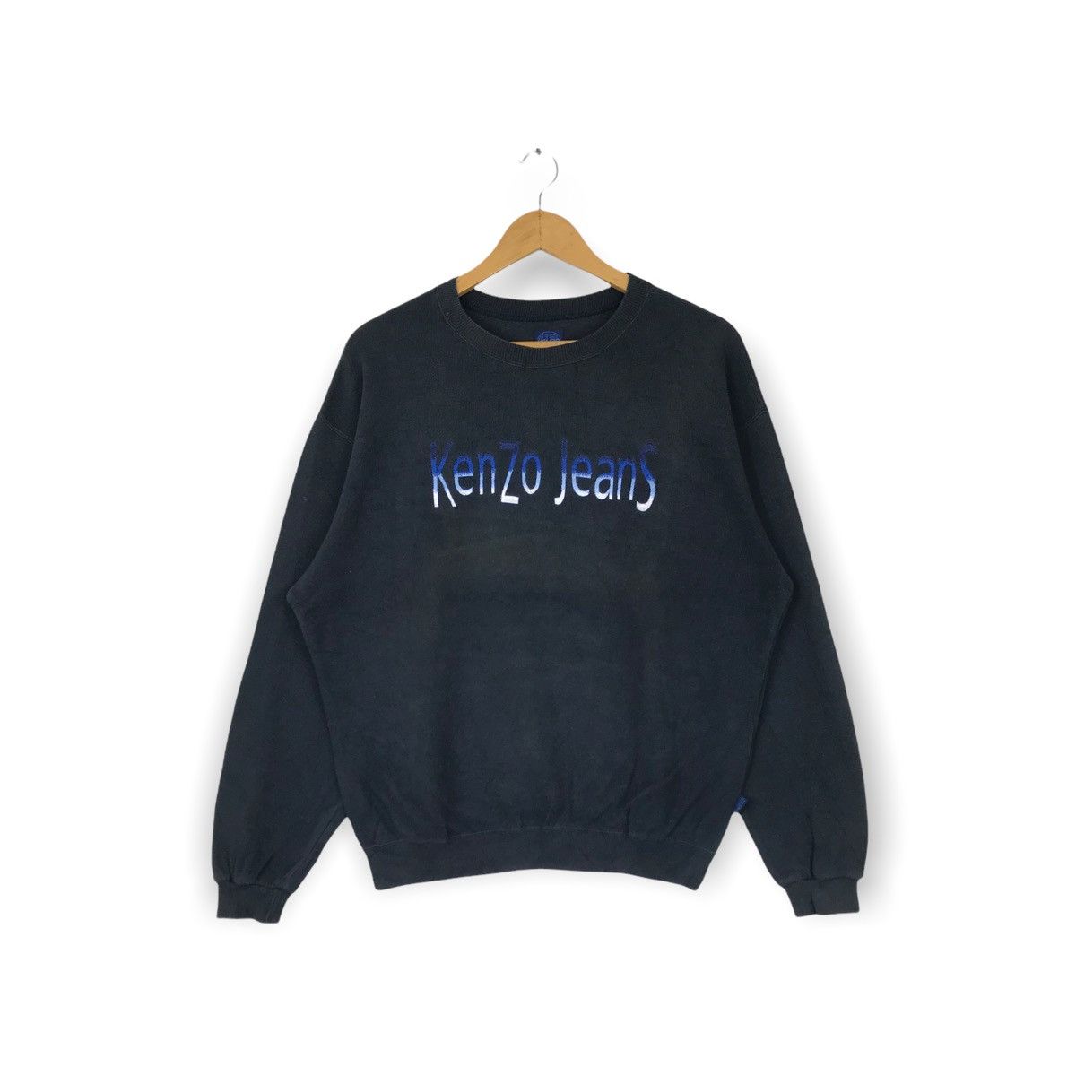 Kenzo Vintage KENZO Jeans Sweatshirt Big Logo Spellout Size US L / EU 52-54 / 3 - 1 Thumbnail