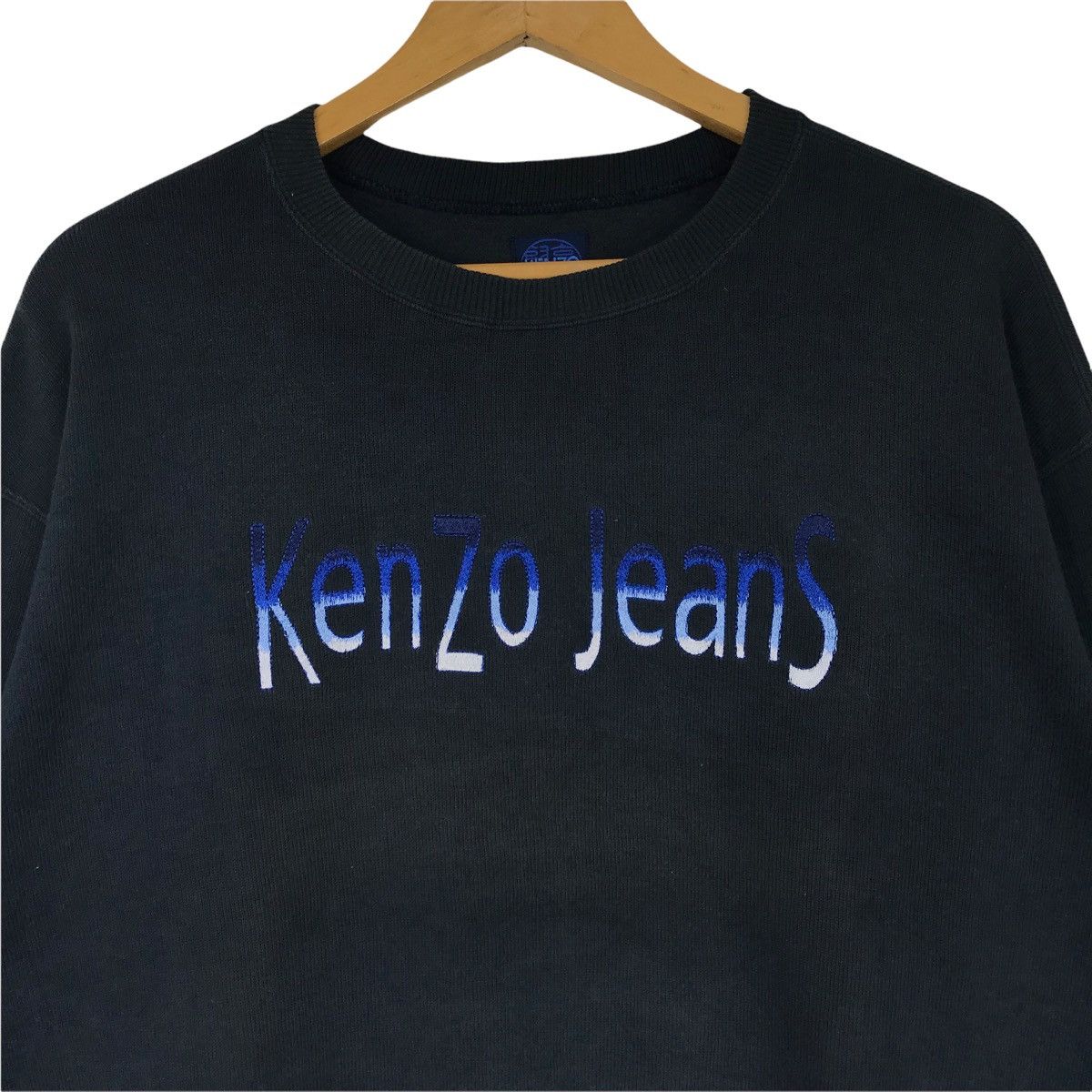 Kenzo Vintage KENZO Jeans Sweatshirt Big Logo Spellout Size US L / EU 52-54 / 3 - 2 Thumbnail