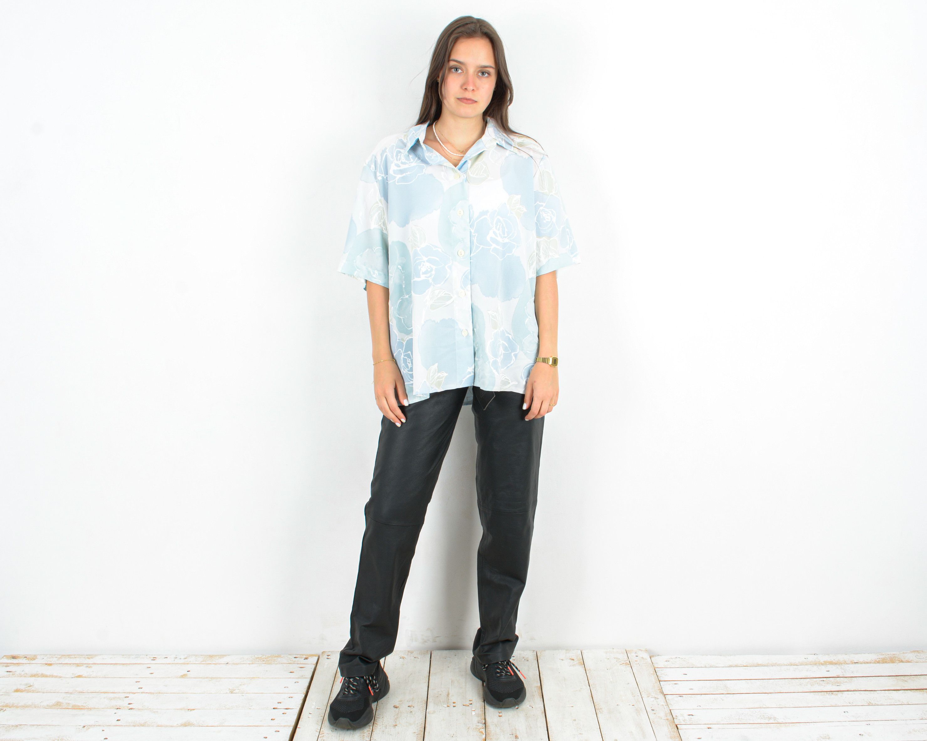 Other × Vintage Funky Hawaii Blouse Shirt UK 20 Button Up US 16 VTG EU 48 Size XL / US 12-14 / IT 48-50 - 2 Thumbnail