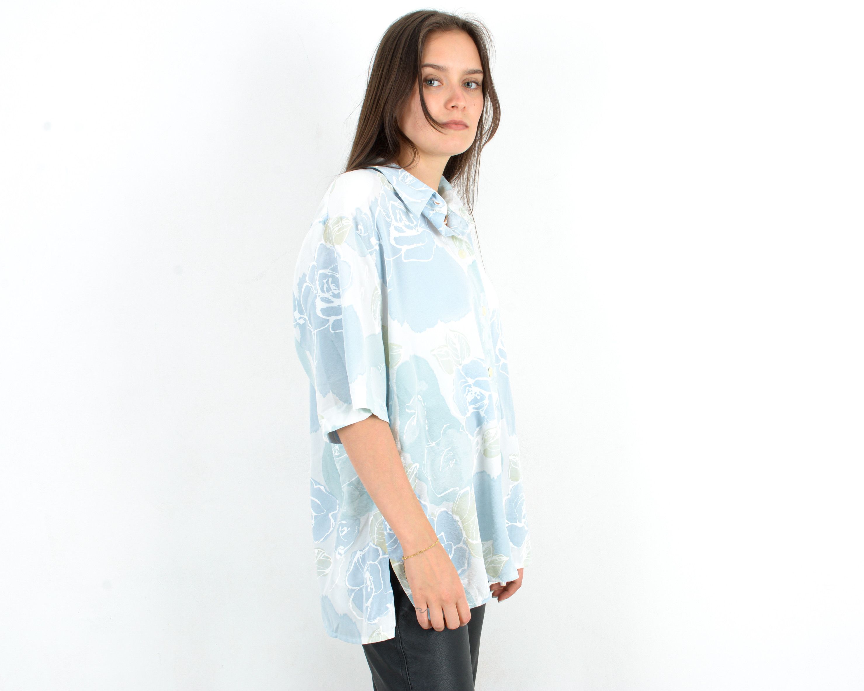 Other × Vintage Funky Hawaii Blouse Shirt UK 20 Button Up US 16 VTG EU 48 Size XL / US 12-14 / IT 48-50 - 3 Thumbnail