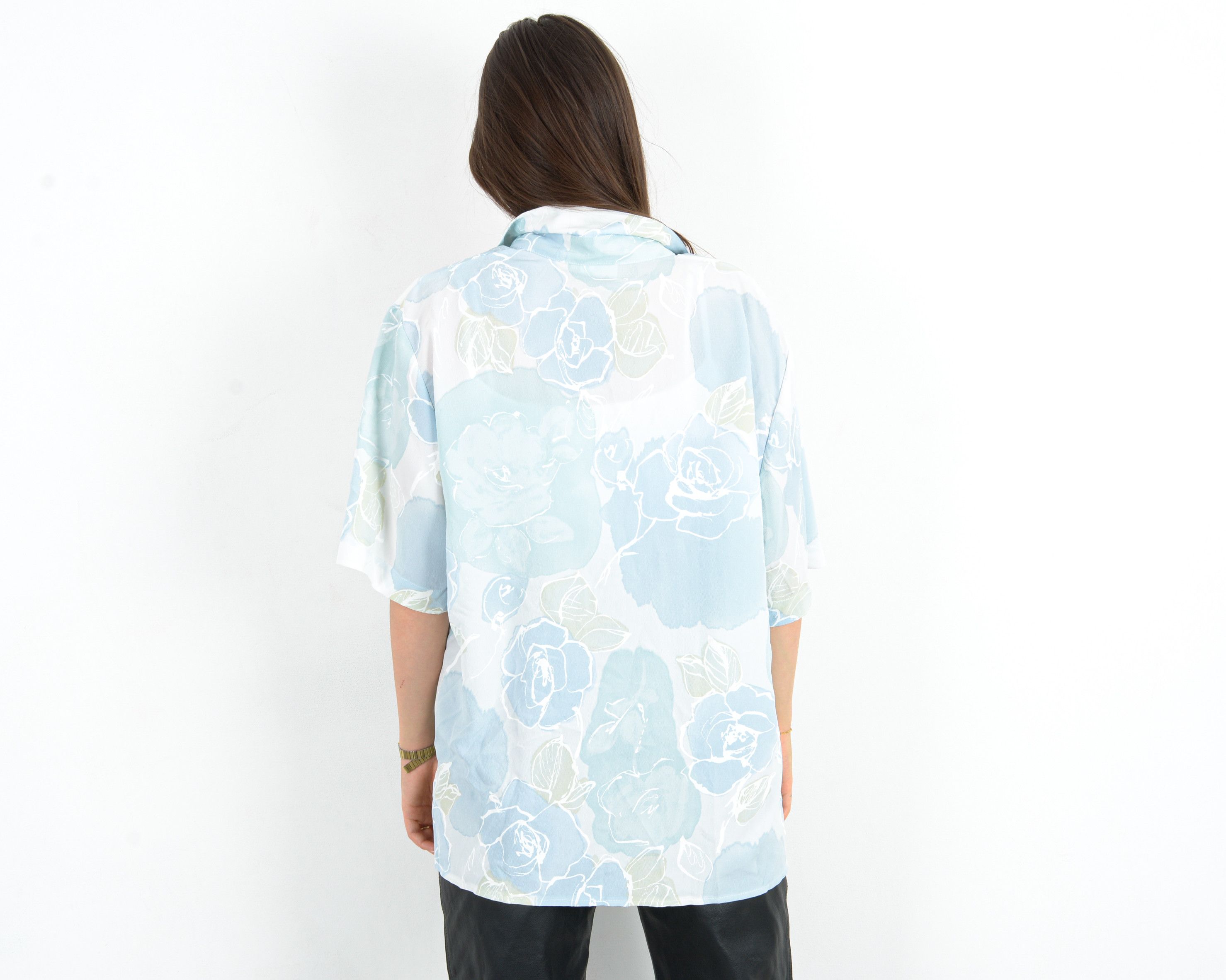 Other × Vintage Funky Hawaii Blouse Shirt UK 20 Button Up US 16 VTG EU 48 Size XL / US 12-14 / IT 48-50 - 4 Thumbnail