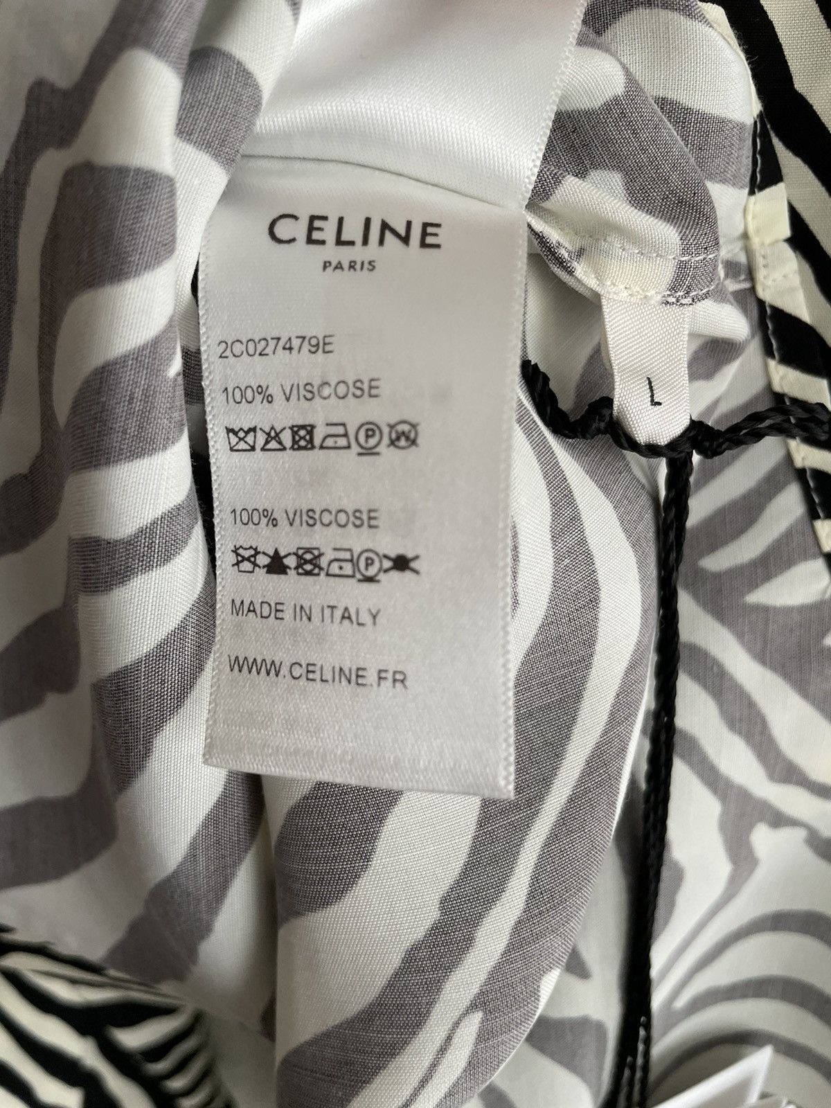 Celine × Hedi Slimane × Yves Saint Laurent $1k+ Limited Runway 2019 FW Hedi Slimane Runway Zebra Shirt Size US L / EU 52-54 / 3 - 13 Thumbnail