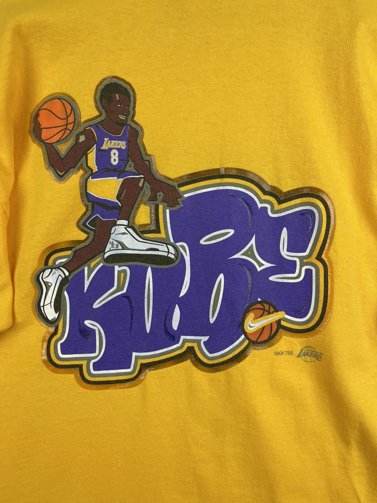 NBA × Nike Vintage Kobe Bryant Lakers Big Logo Yellow Size US M / EU 48-50 / 2 - 2 Thumbnail