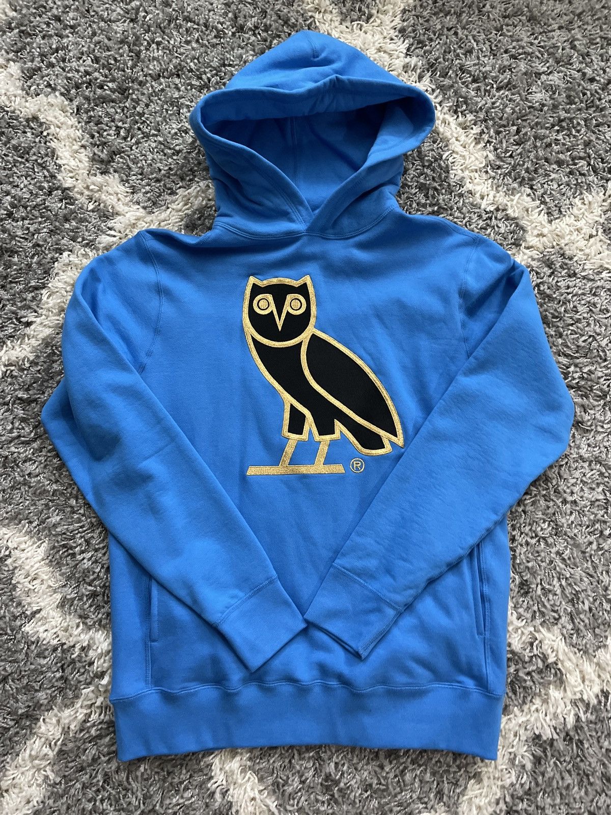Octobers Very Own OVO Classic Owl Hoodie Bright Blue Sz L Preowned Size US L / EU 52-54 / 3 - 2 Preview
