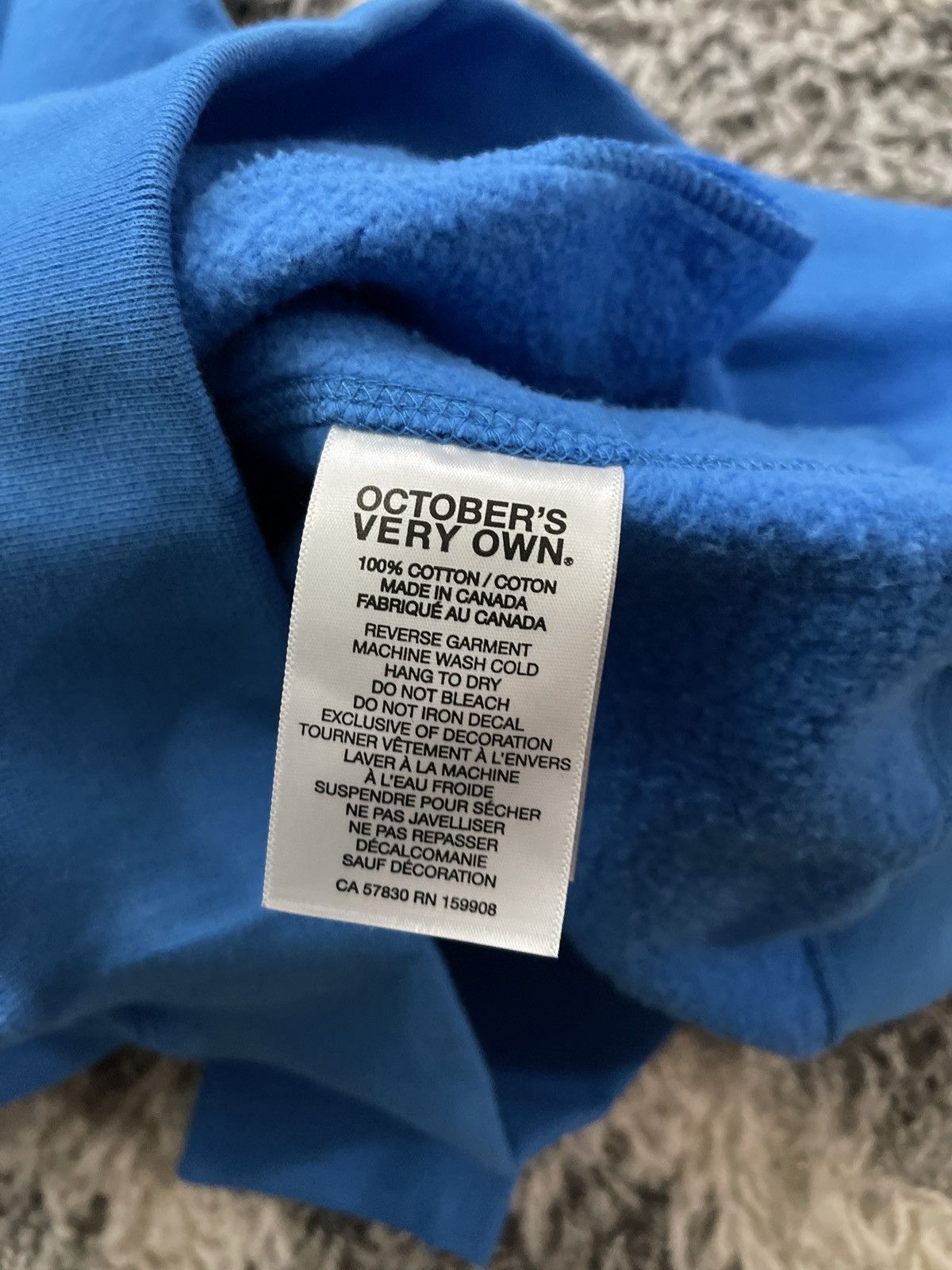 Octobers Very Own OVO Classic Owl Hoodie Bright Blue Sz L Preowned Size US L / EU 52-54 / 3 - 6 Thumbnail