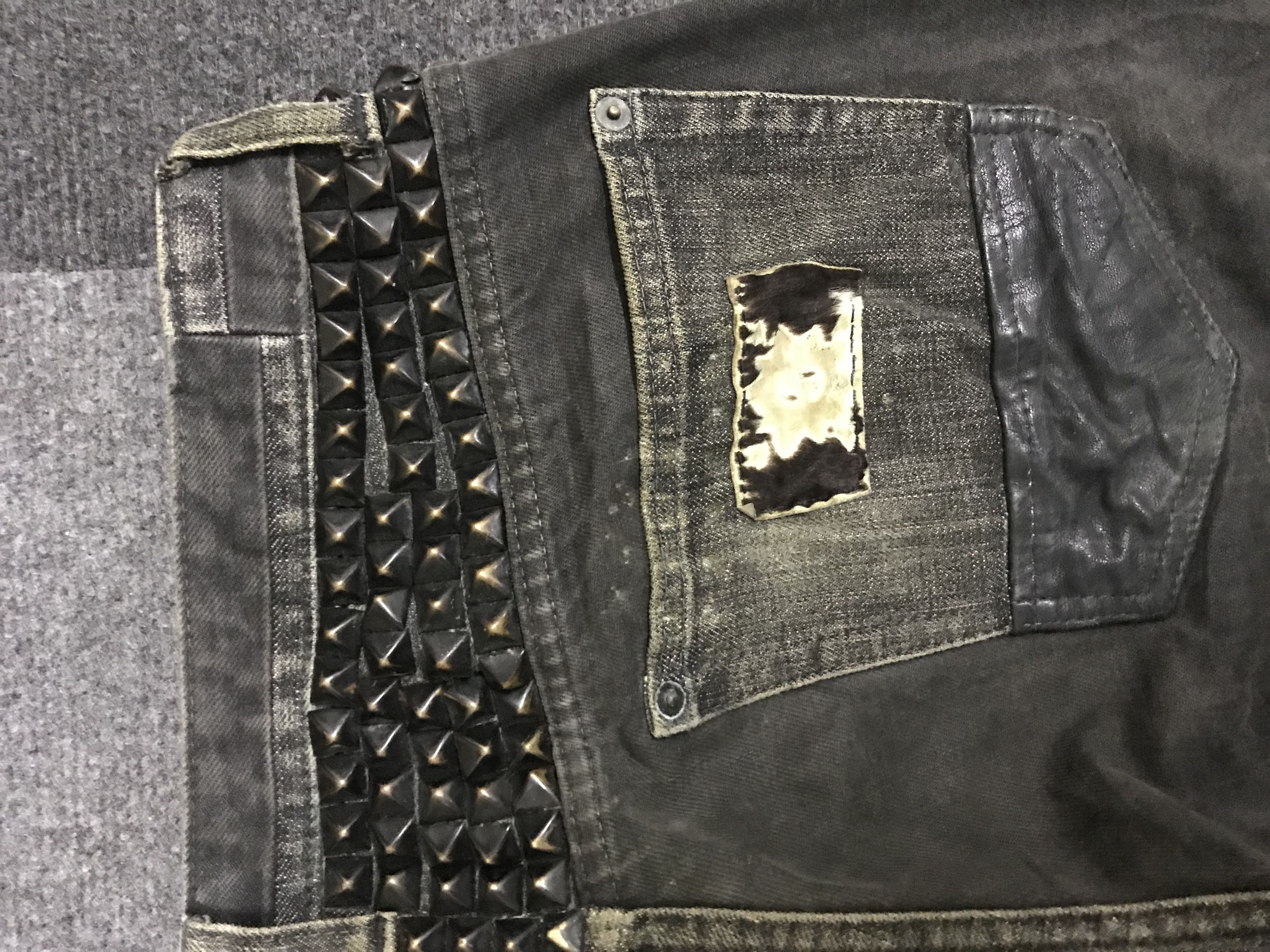 Japanese Brand × Seditionaries D122 5 Japanese Brand Collaboration Patchwork Spiky Jeans Size US 32 / EU 48 - 20 Thumbnail