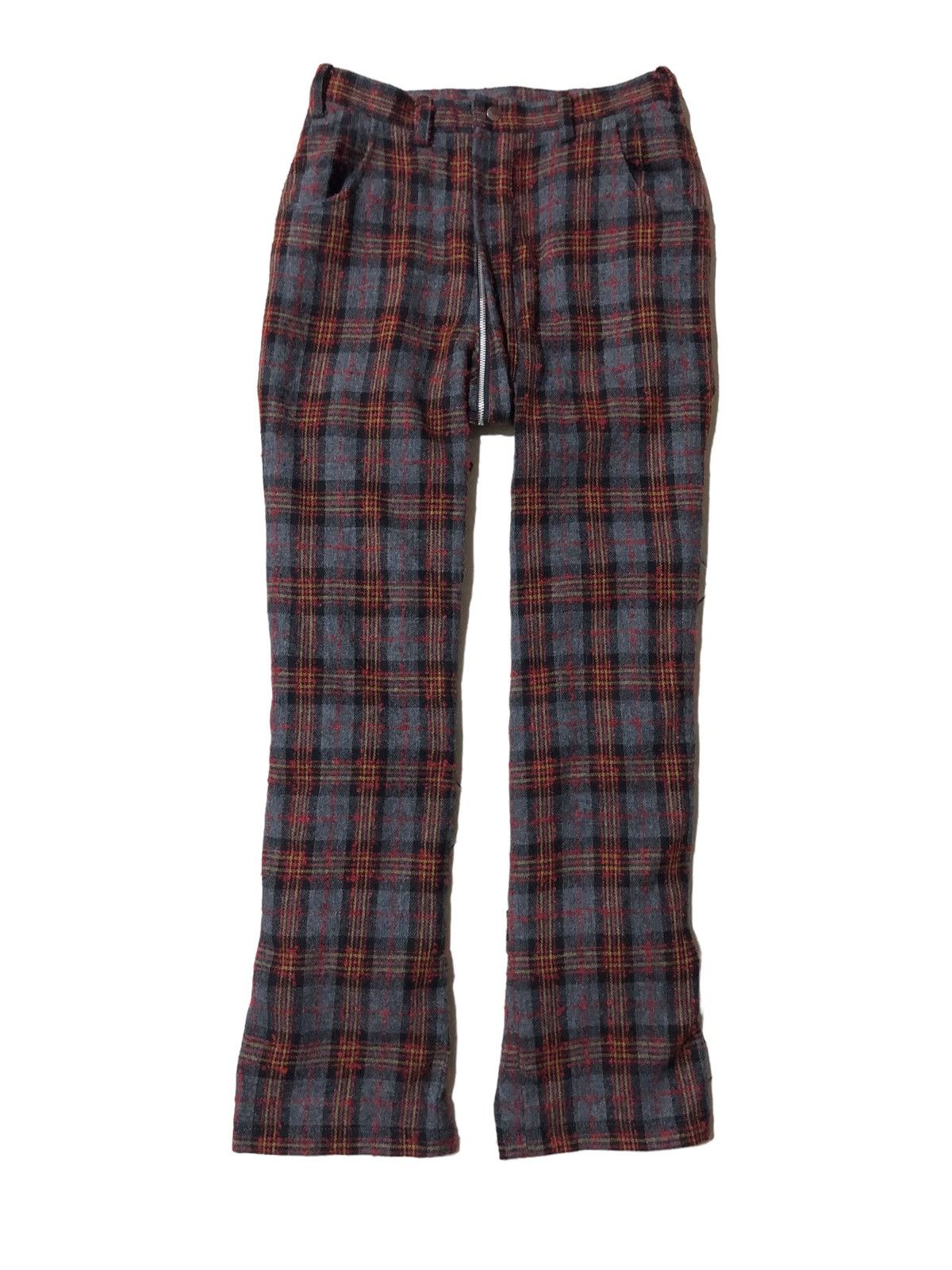 BERNINGS SHO T 🇯🇵 Check Plaid Seditionary Style Bondage Strap Pants Size US 28 / EU 44 - 3 Thumbnail