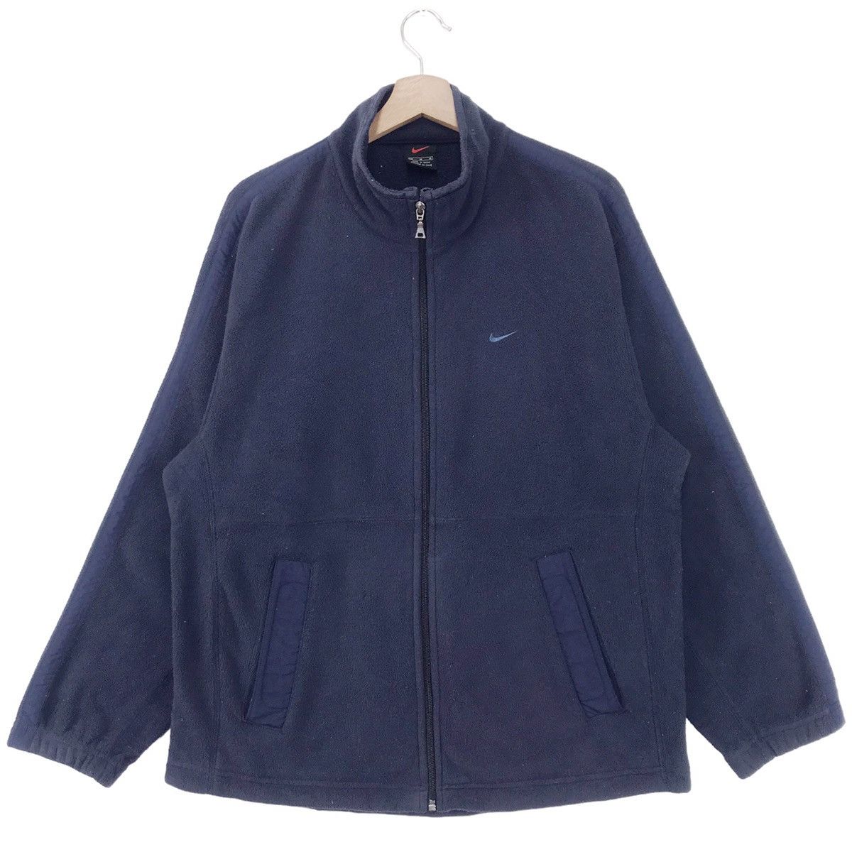 Vintage Nike Embroidered Swoosh Zipper Fleece