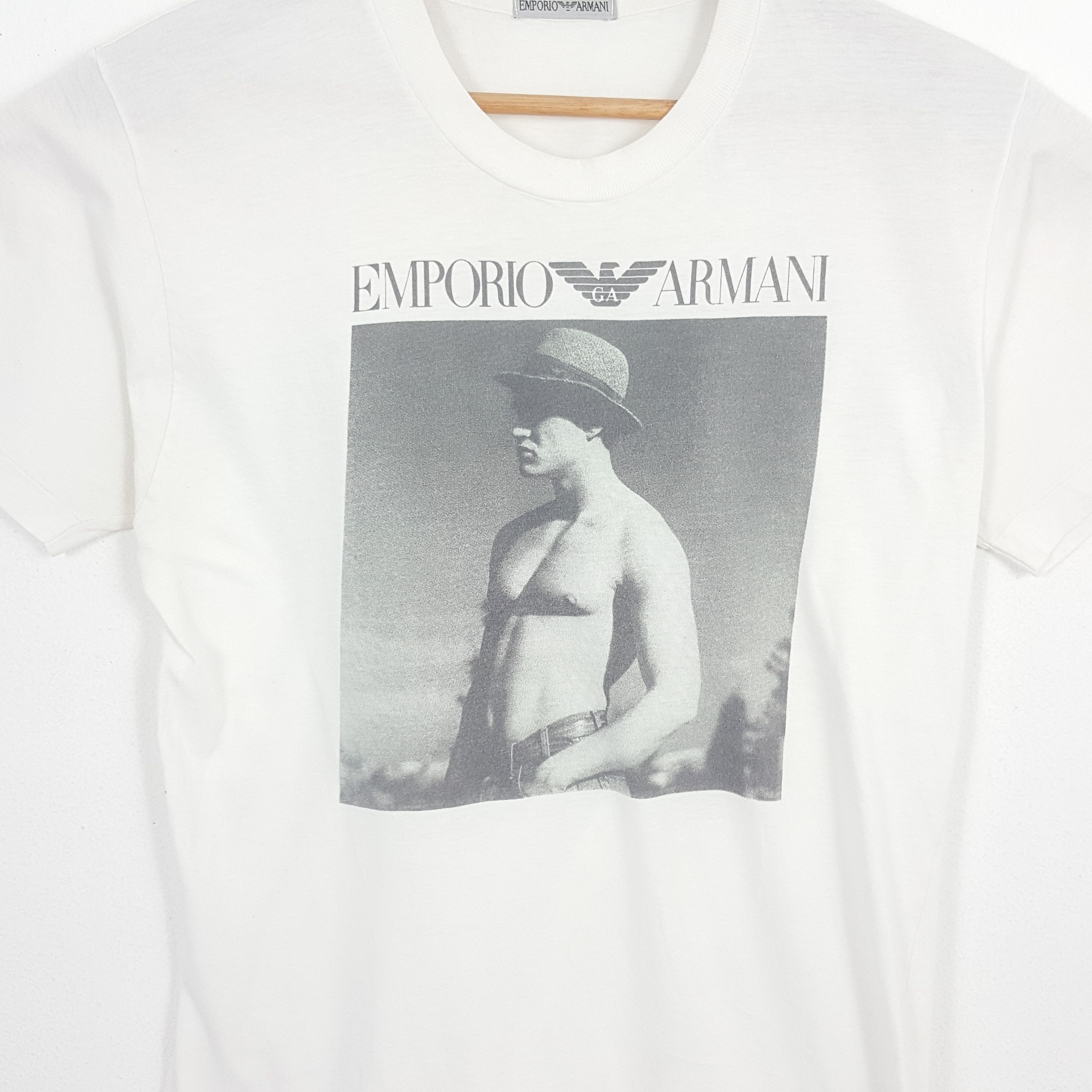 エンポリオアルマーニ　Tシャツ 90s Bruce Weber フォトT 80's UnKnown EMPORIO ARMANI photo by Bruce Weber T Size (L-XL)位