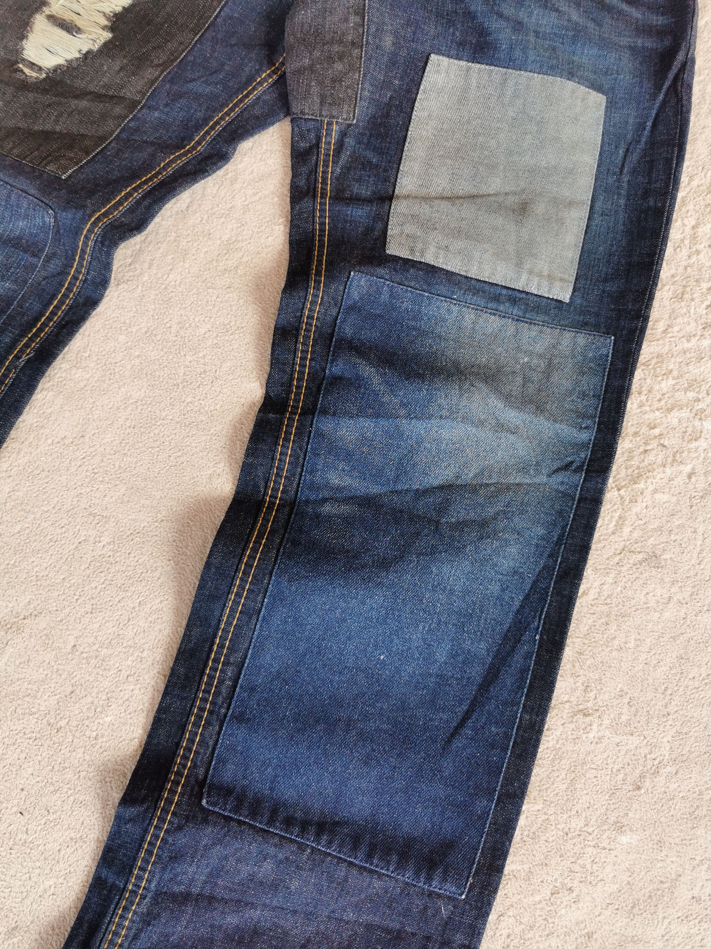Japanese Brand × Undercover Wooden Doll Square Denim Fabric Patch LIKE UNDERCOVER Jeans Size US 31 - 4 Thumbnail