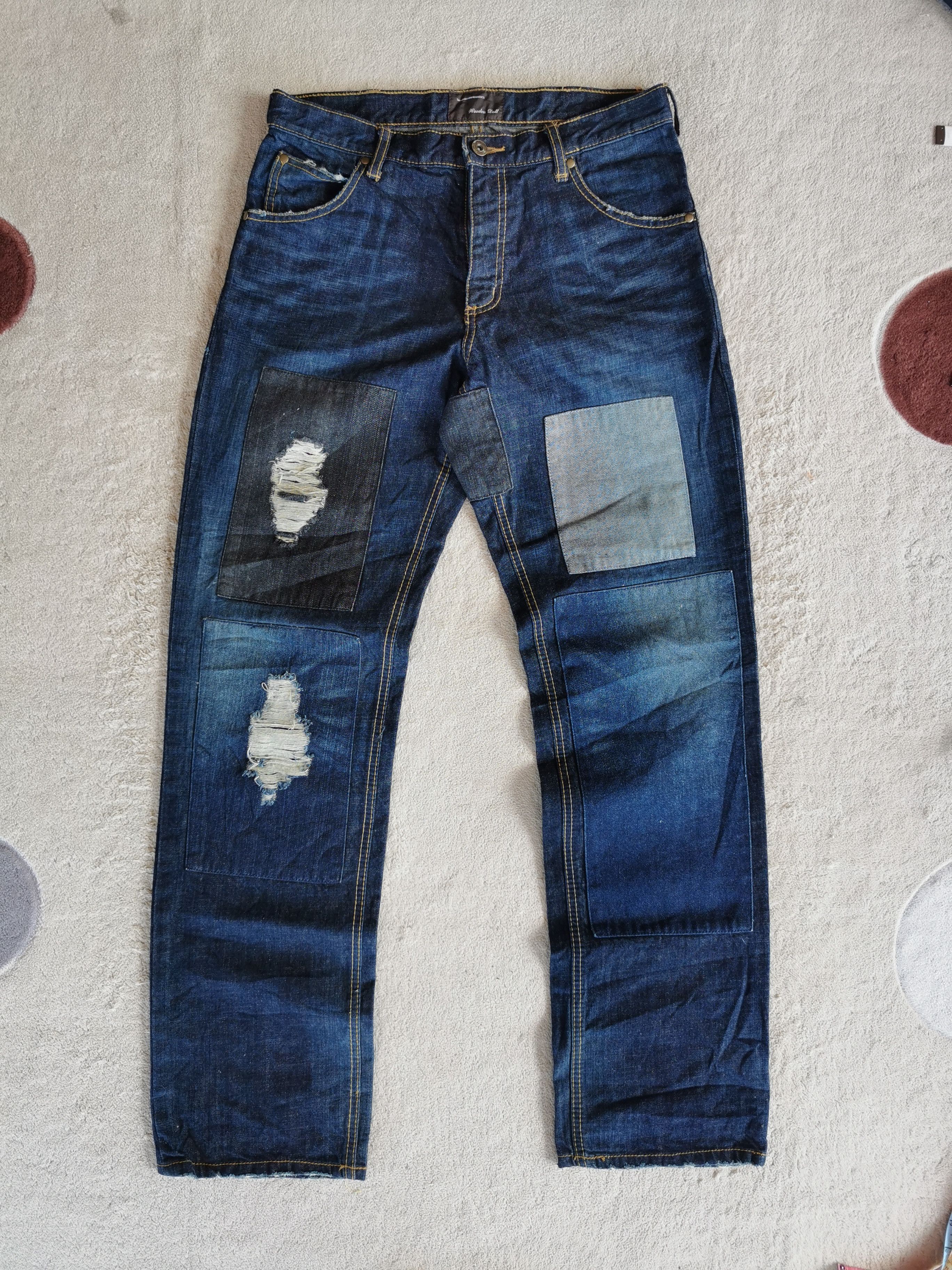 Japanese Brand × Undercover Wooden Doll Square Denim Fabric Patch LIKE UNDERCOVER Jeans Size US 31 - 2 Thumbnail