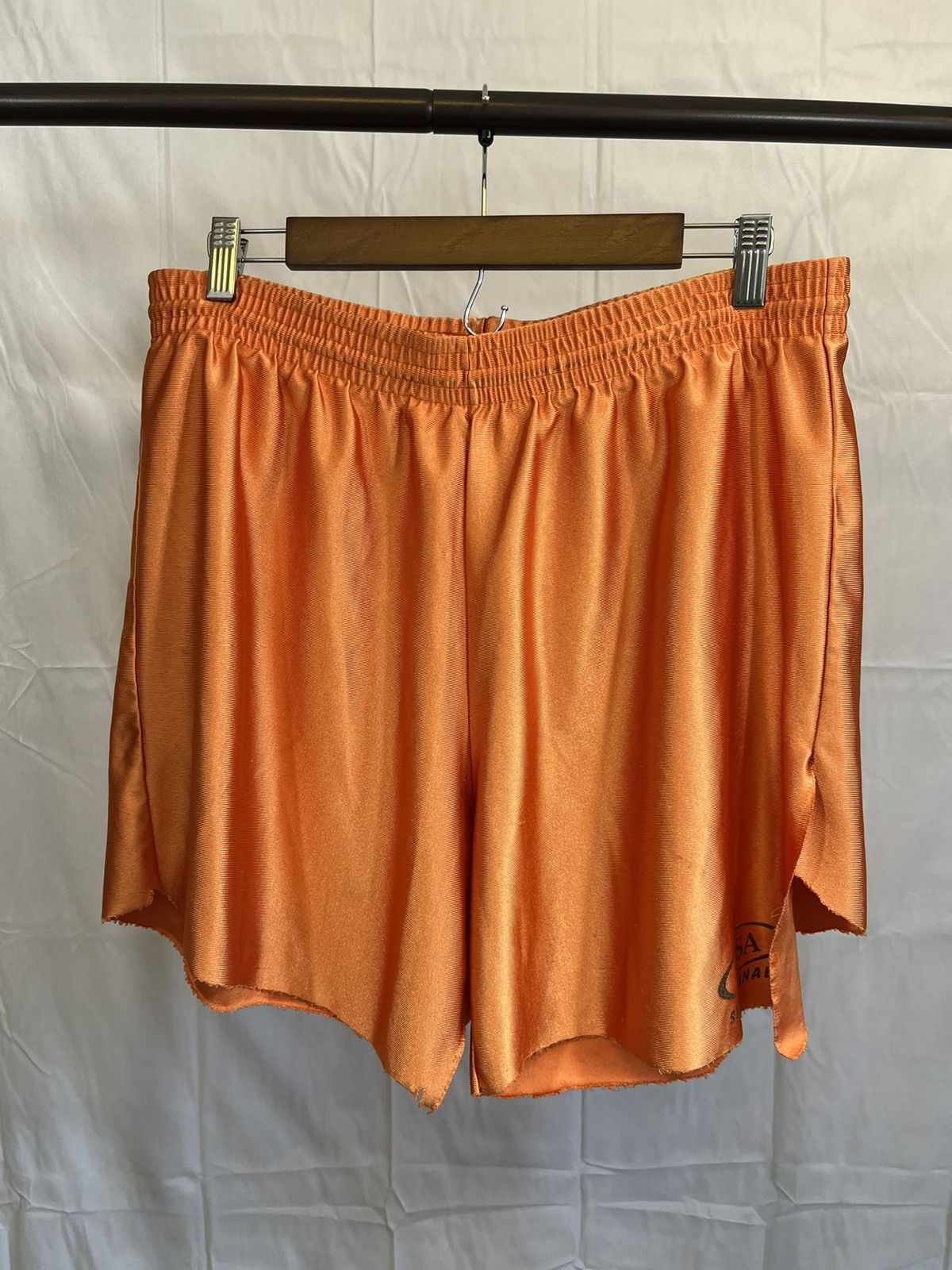 Vintage Vintage Distressed Orange XL Cut Off Gym Shorts Grailed