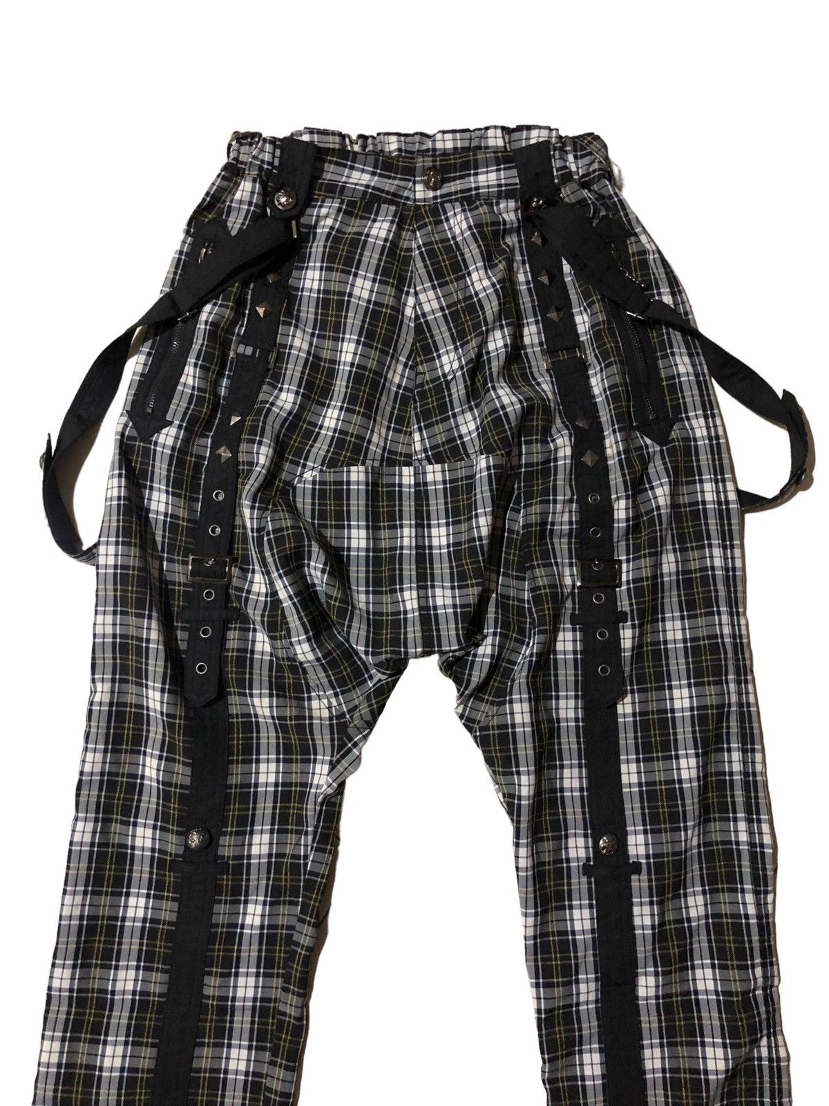 A.F.F.A. Y2K Algonquins 🇯🇵 Adjusted Bondage Strap Drop Crotch Pants Size US 30 / EU 46 - 3 Thumbnail