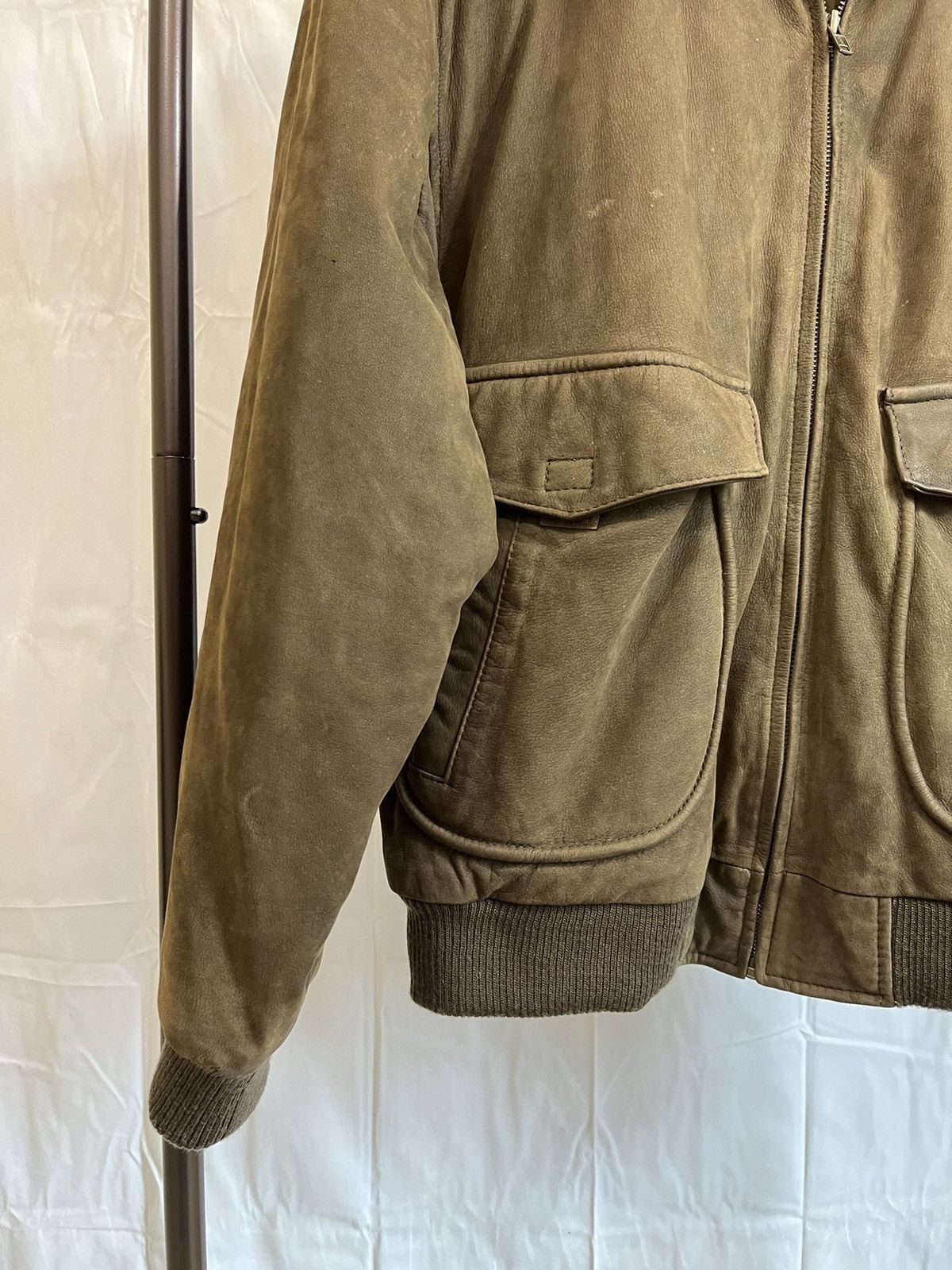Vintage Faded Brown A2 Style Distressed Leather Jacket Size US L / EU 52-54 / 3 - 4 Thumbnail