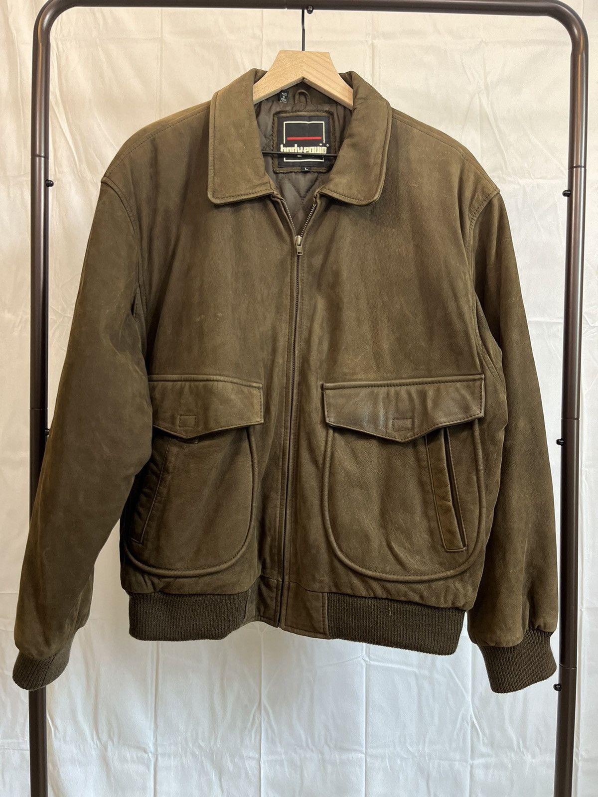 Vintage Faded Brown A2 Style Distressed Leather Jacket Size US L / EU 52-54 / 3 - 1 Thumbnail