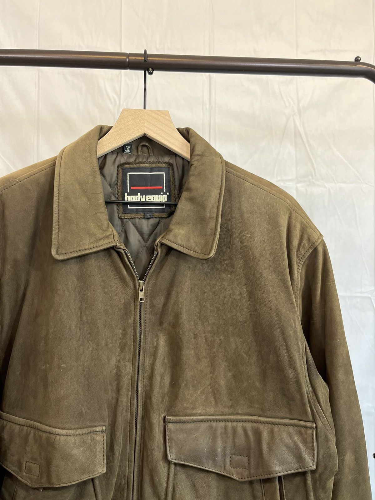 Vintage Faded Brown A2 Style Distressed Leather Jacket Size US L / EU 52-54 / 3 - 2 Thumbnail