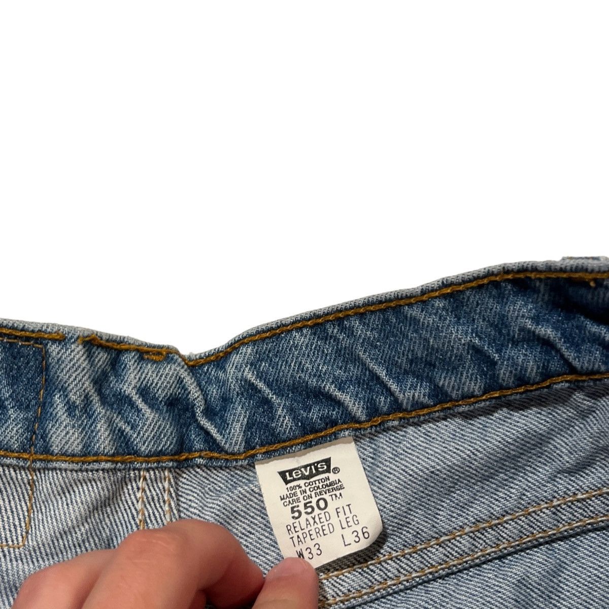 Levi's × Vintage 90s Levi’s 550 Orange Tag Jeans Size US 32 / EU 48 - 3 Thumbnail